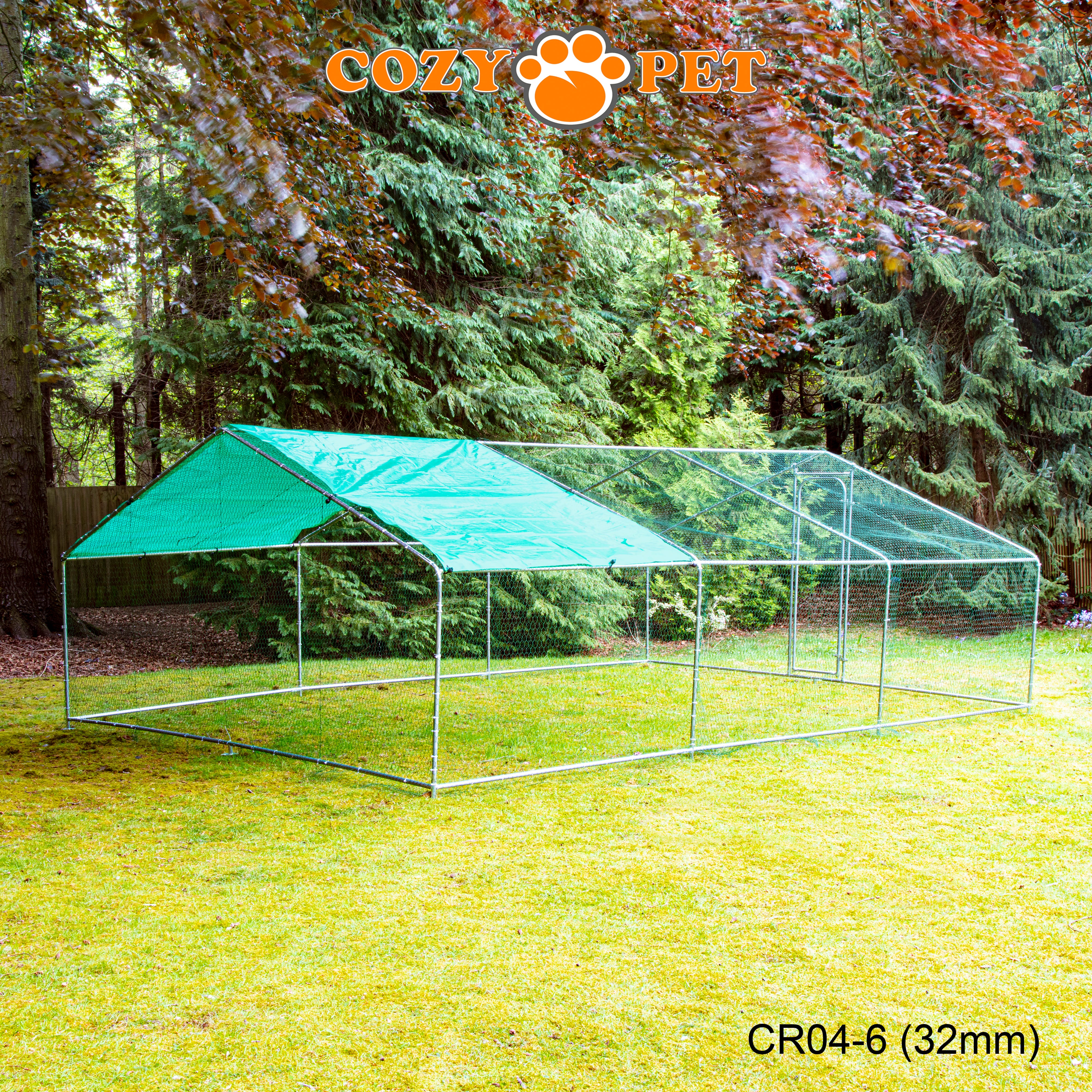 Chicken Run 4m X 6m 32mm Galvanised Steel Frame - CR04-6 (32mm)