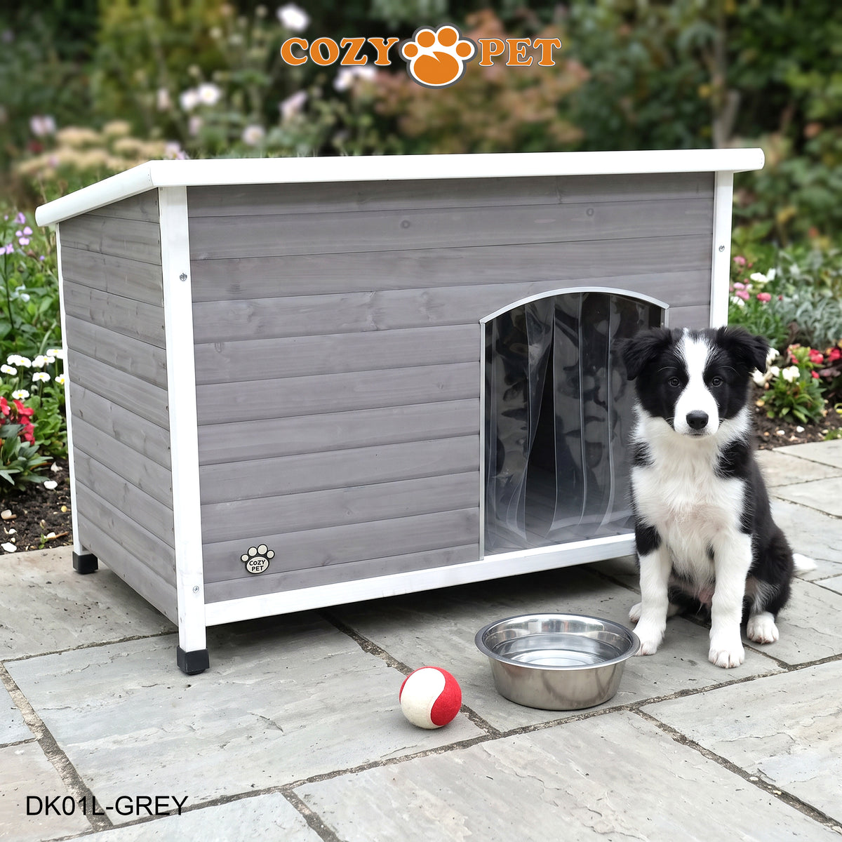 Dog Kennel Grey - Insulated - Cozy Pet - Size: Large - Model DK01L-GREY