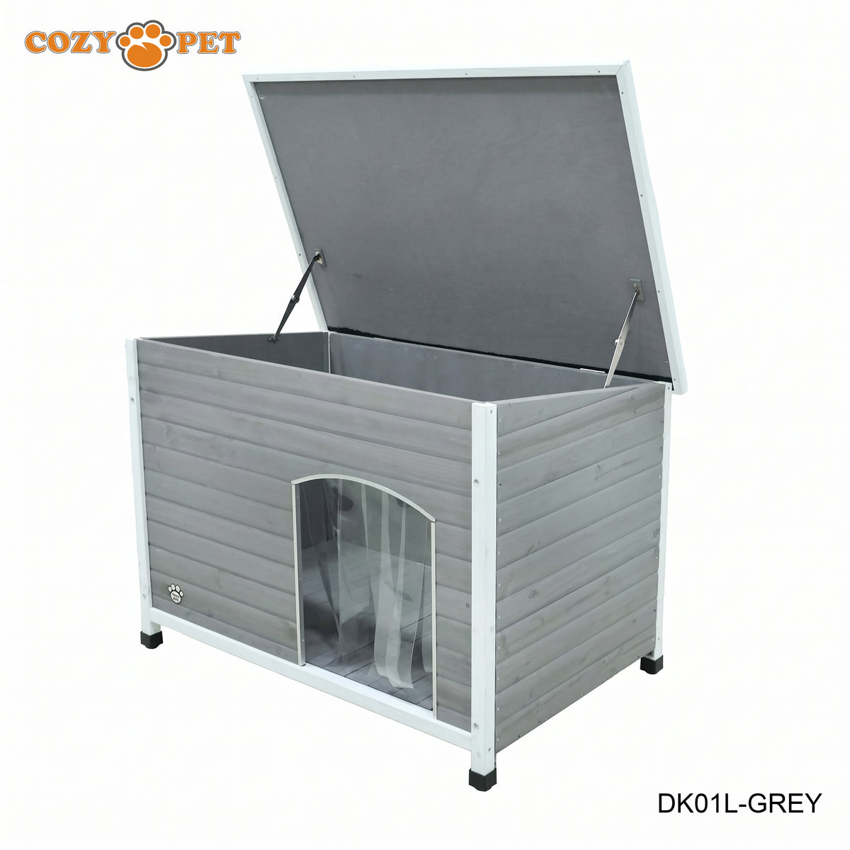 Dog Kennel Grey - Insulated - Cozy Pet - Size: Large - Model DK01L-GREY