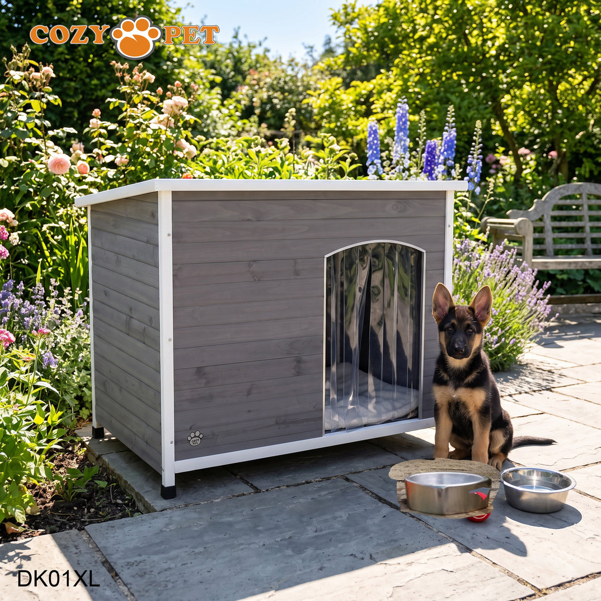 Dog Kennel Grey - Insulated - Cozy Pet - Size: X-Large - Model DK01XL-GREY