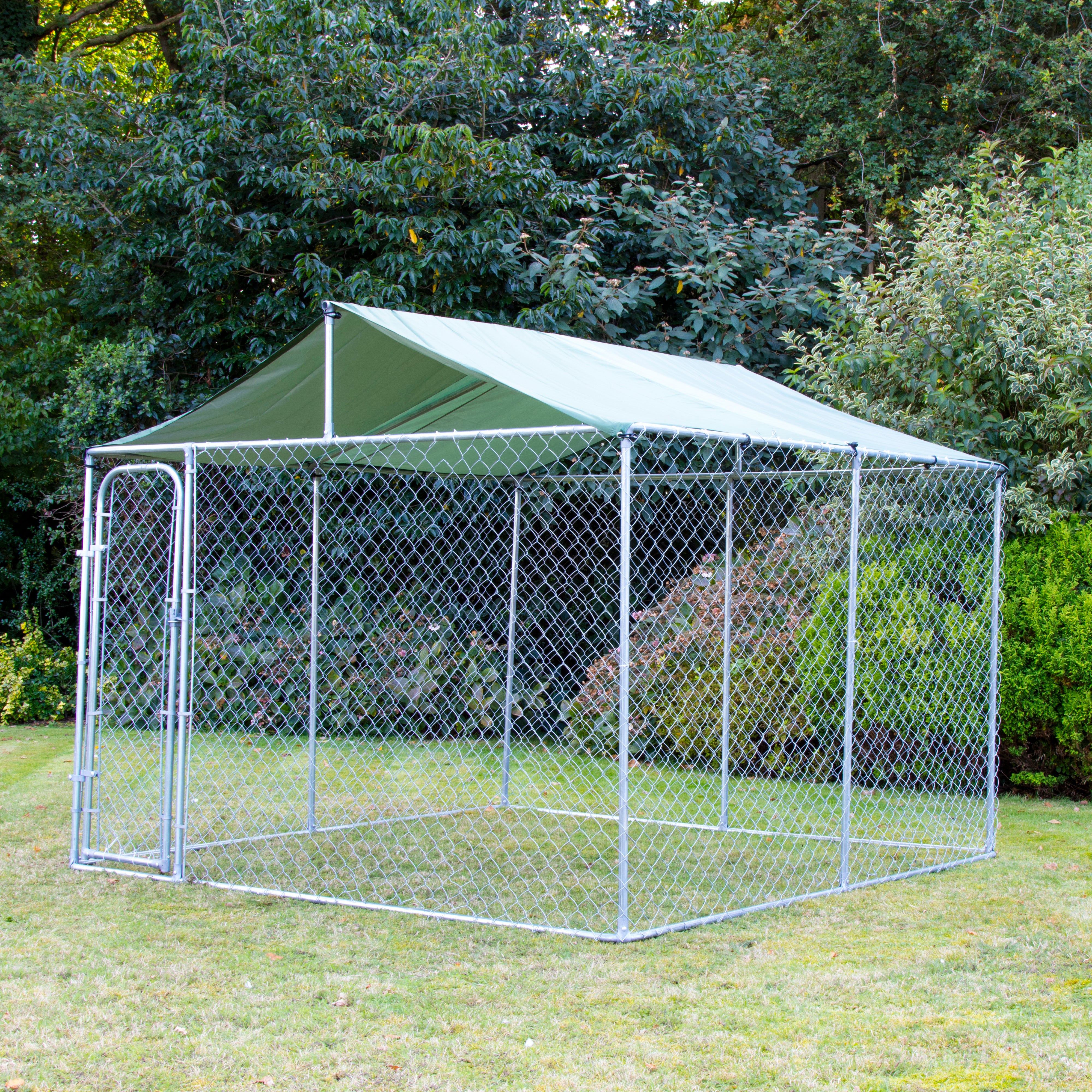 Dog Run with Roof 10ft x 10ft Model DR03 + Roof