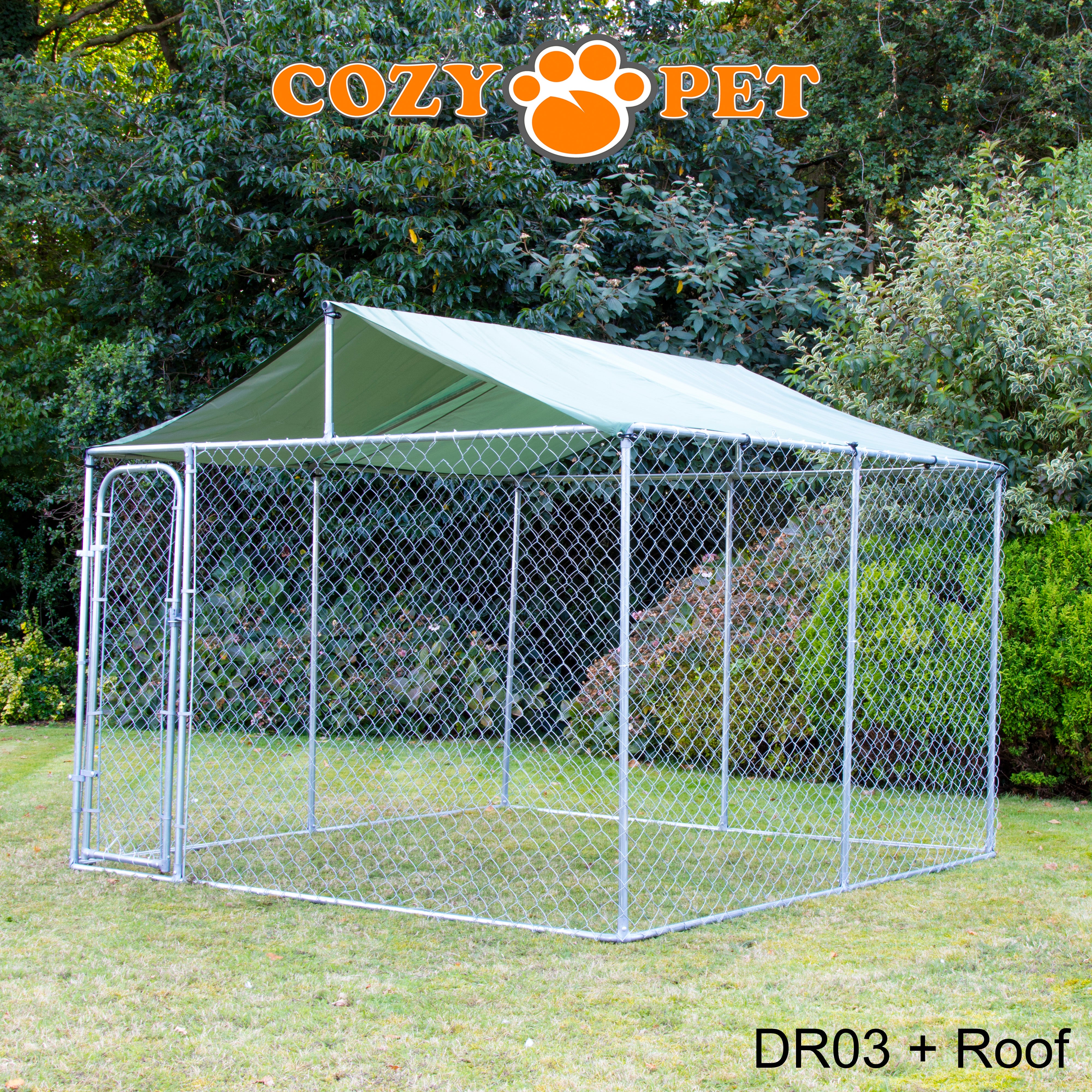 Dog Run with Roof 10ft x 10ft Model DR03 + Roof