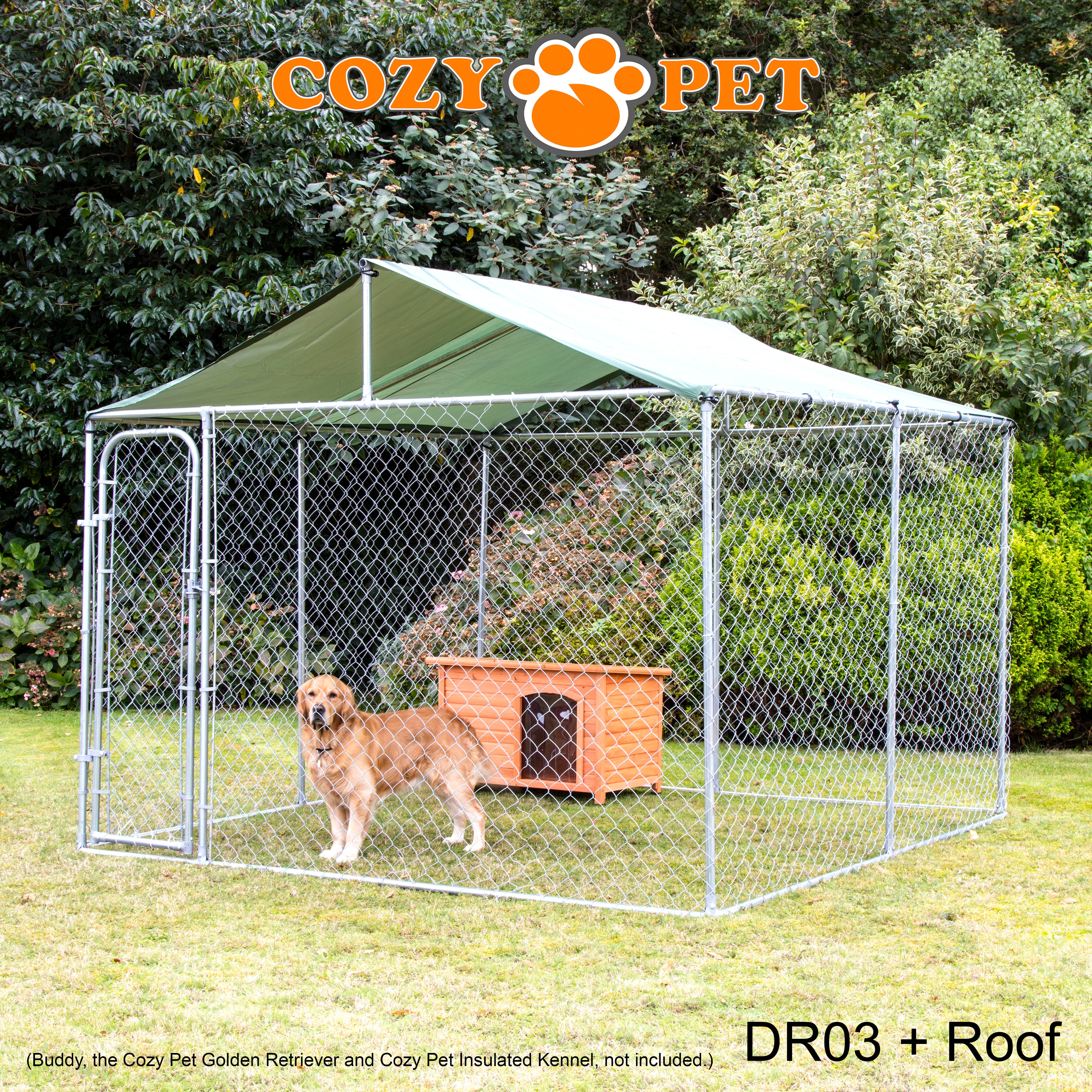 Dog Run with Roof 10ft x 10ft Model DR03 + Roof