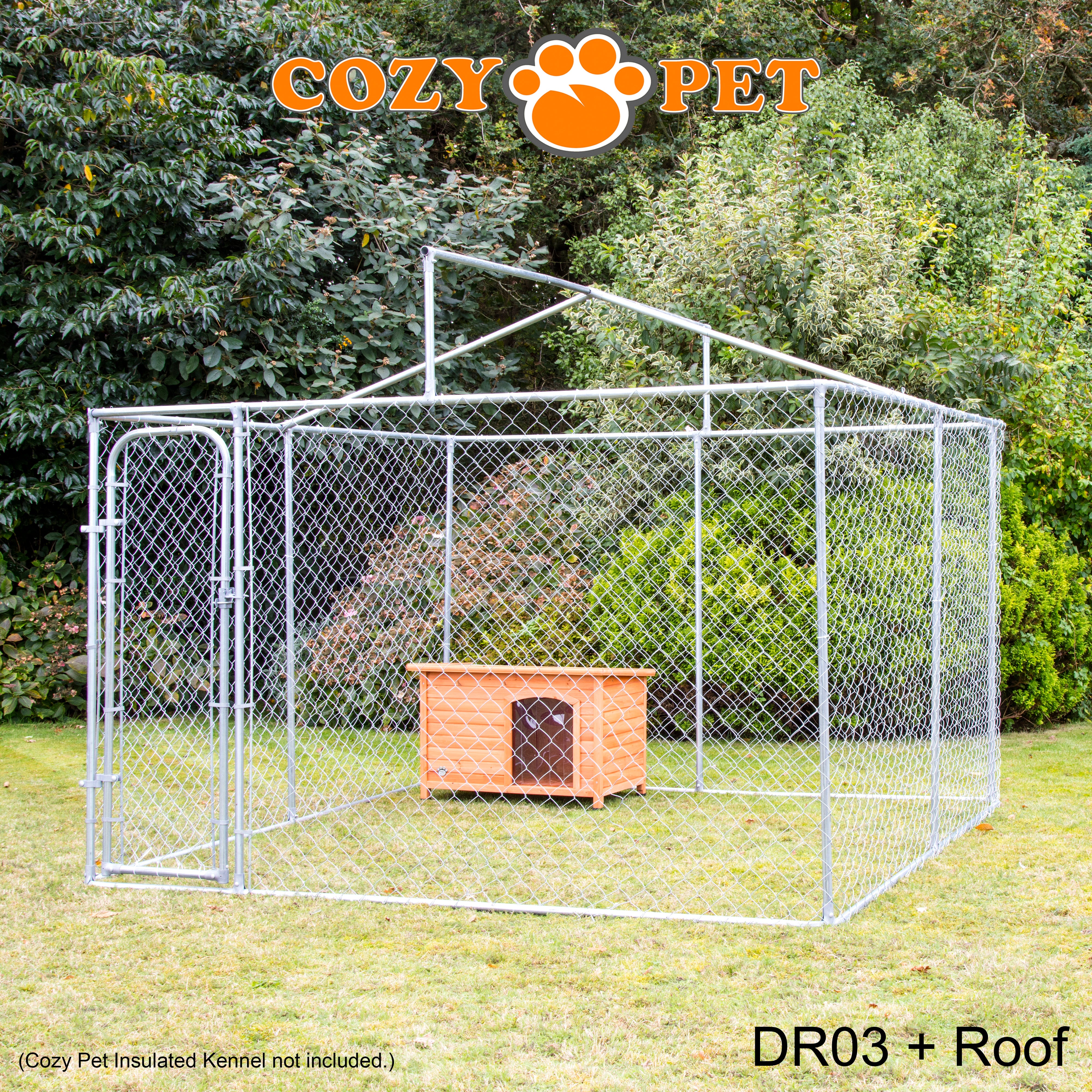 Dog Run with Roof 10ft x 10ft Model DR03 + Roof