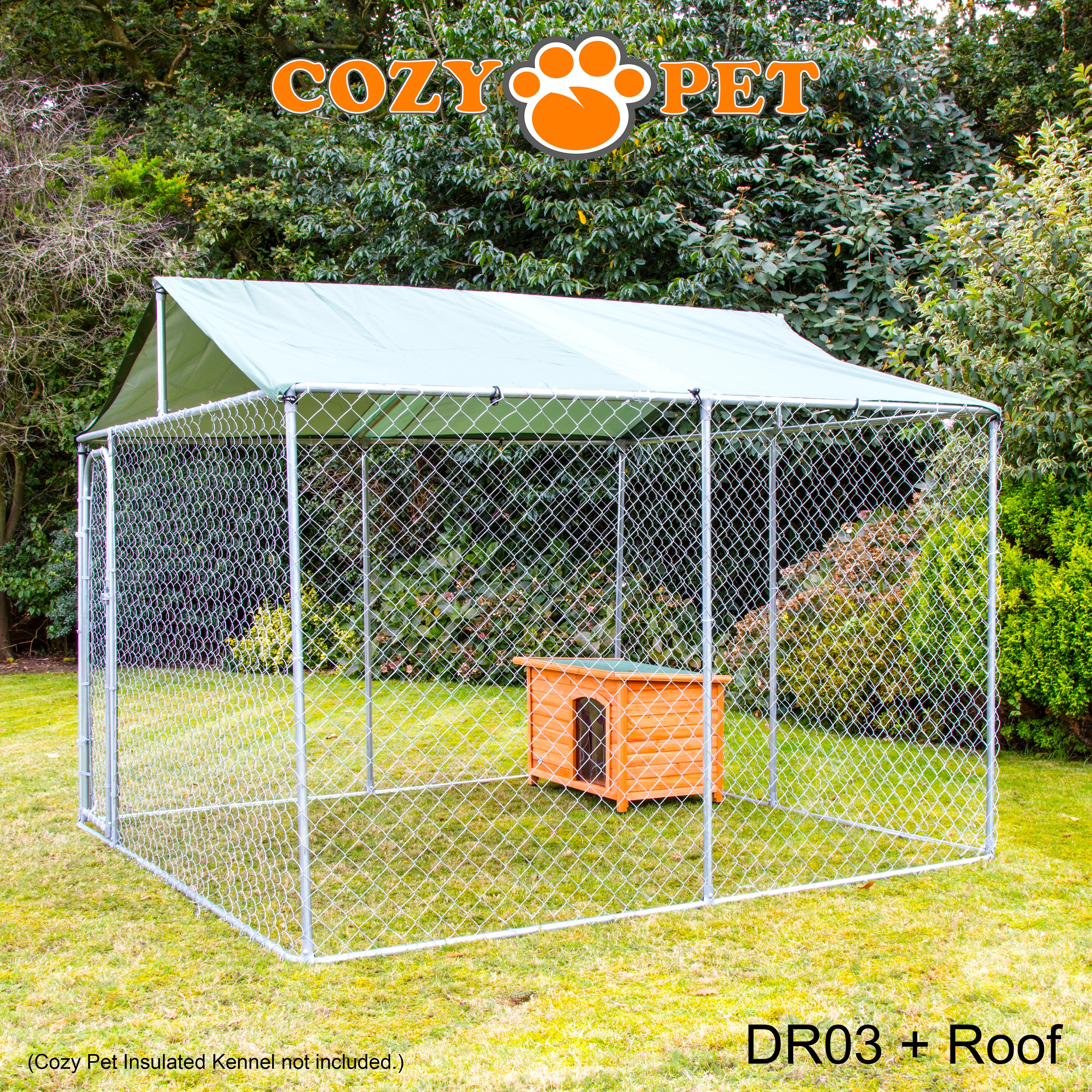 Dog Run with Roof 10ft x 10ft Model DR03 + Roof
