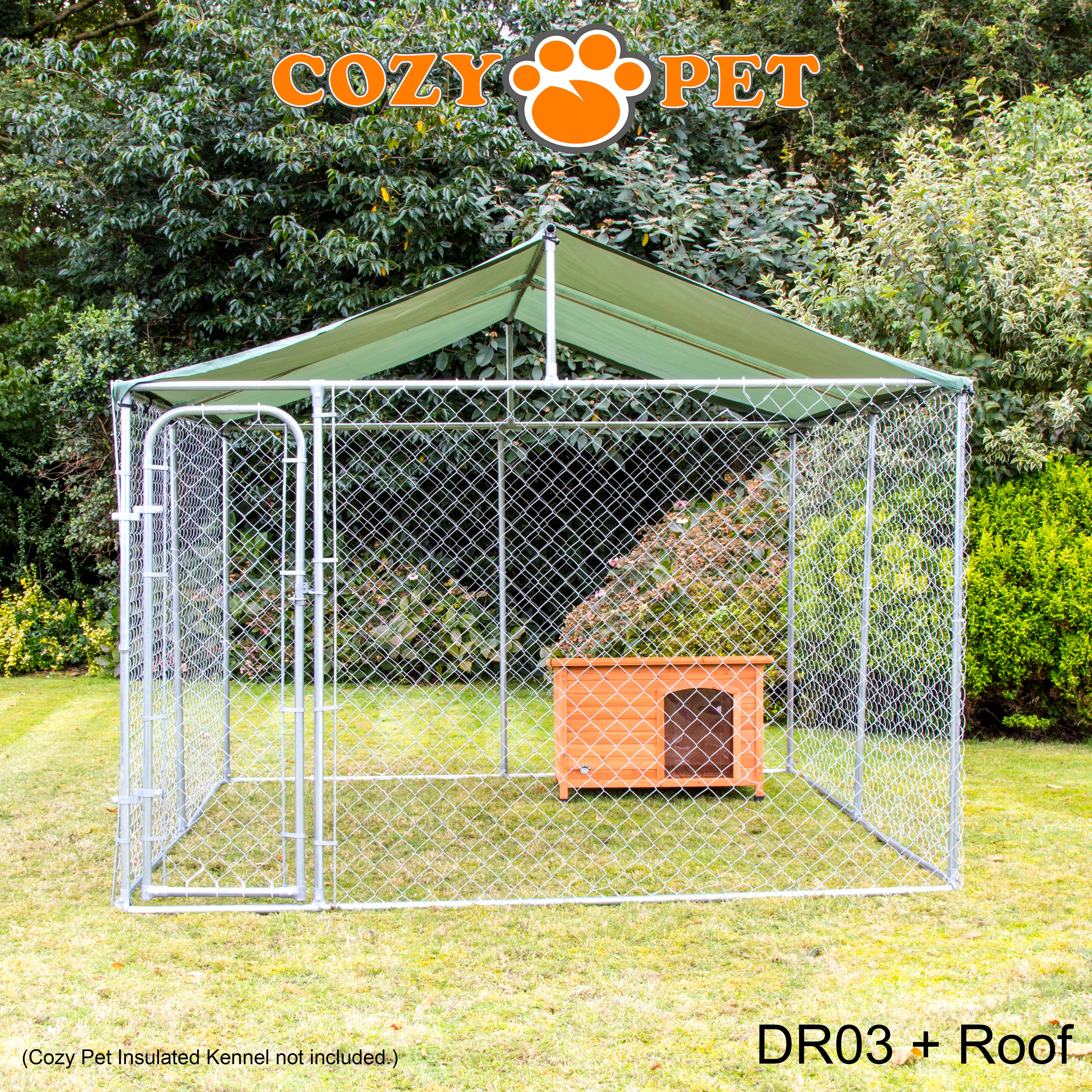 Dog Run with Roof 10ft x 10ft Model DR03 + Roof