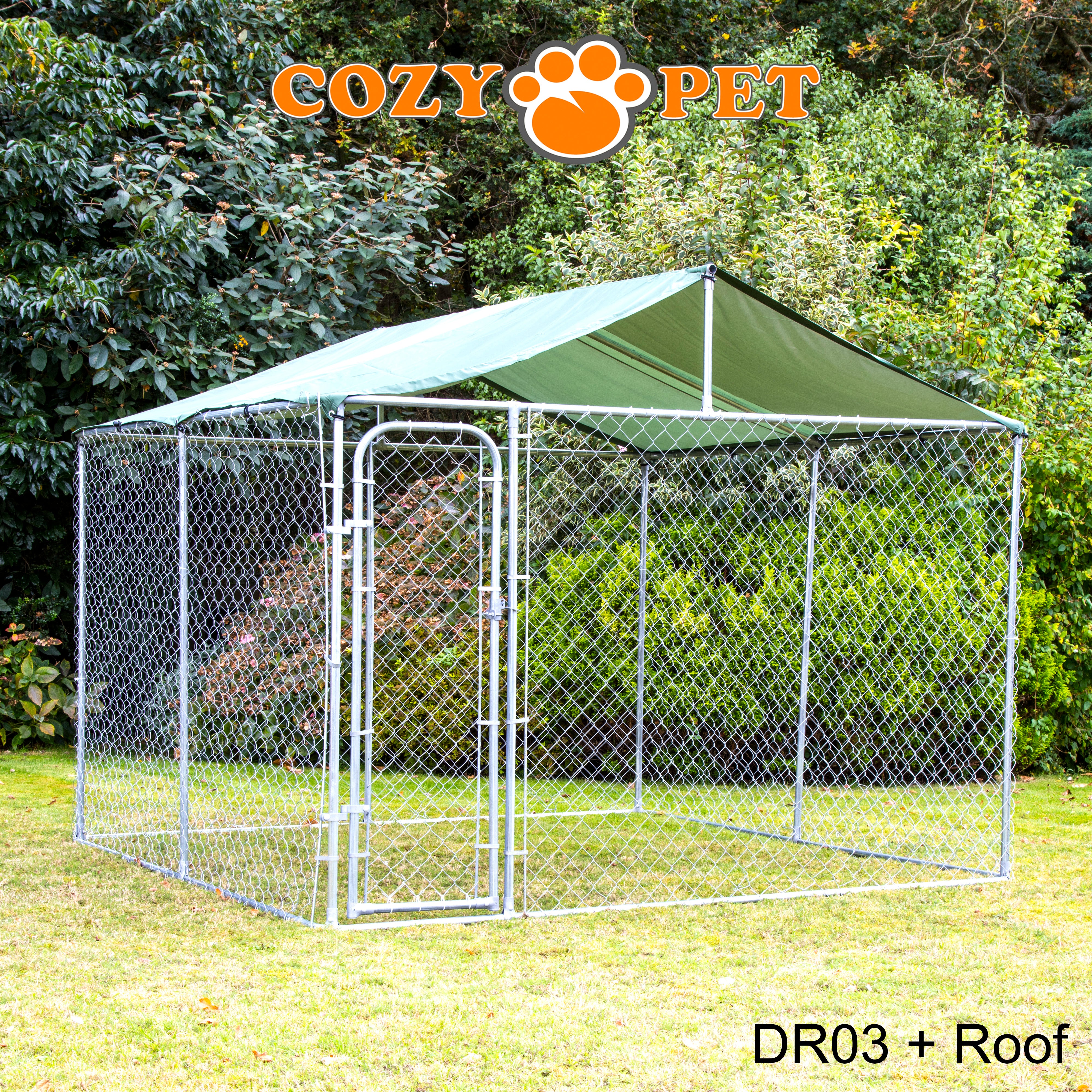 Dog Run with Roof 10ft x 10ft Model DR03 + Roof