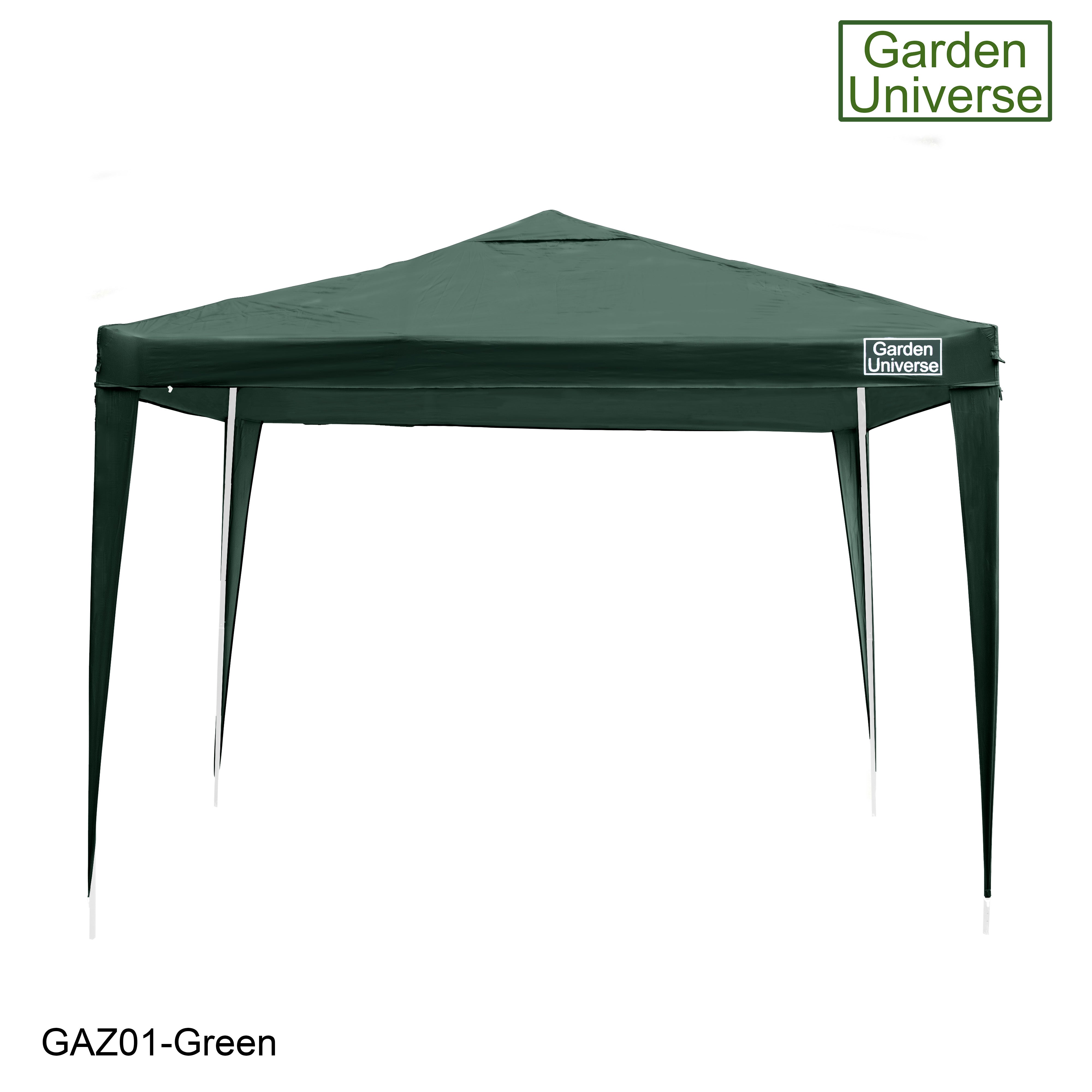 Gazebo 3 x 3m Steel Frame Marquee Canopy Party Tent Black (No Walls) GAZ01-Green