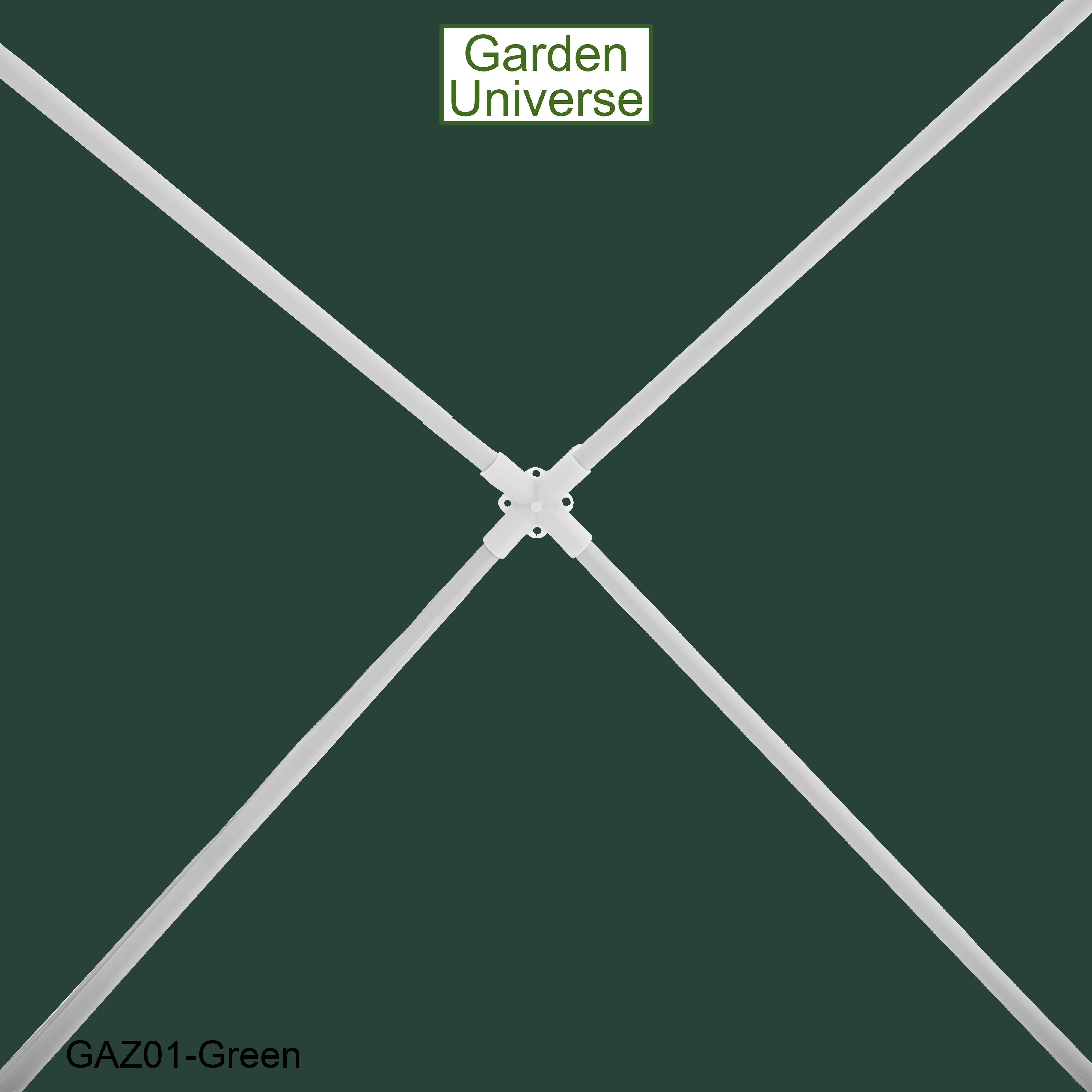 Gazebo 3 x 3m Steel Frame Marquee Canopy Party Tent Black (No Walls) GAZ01-Green