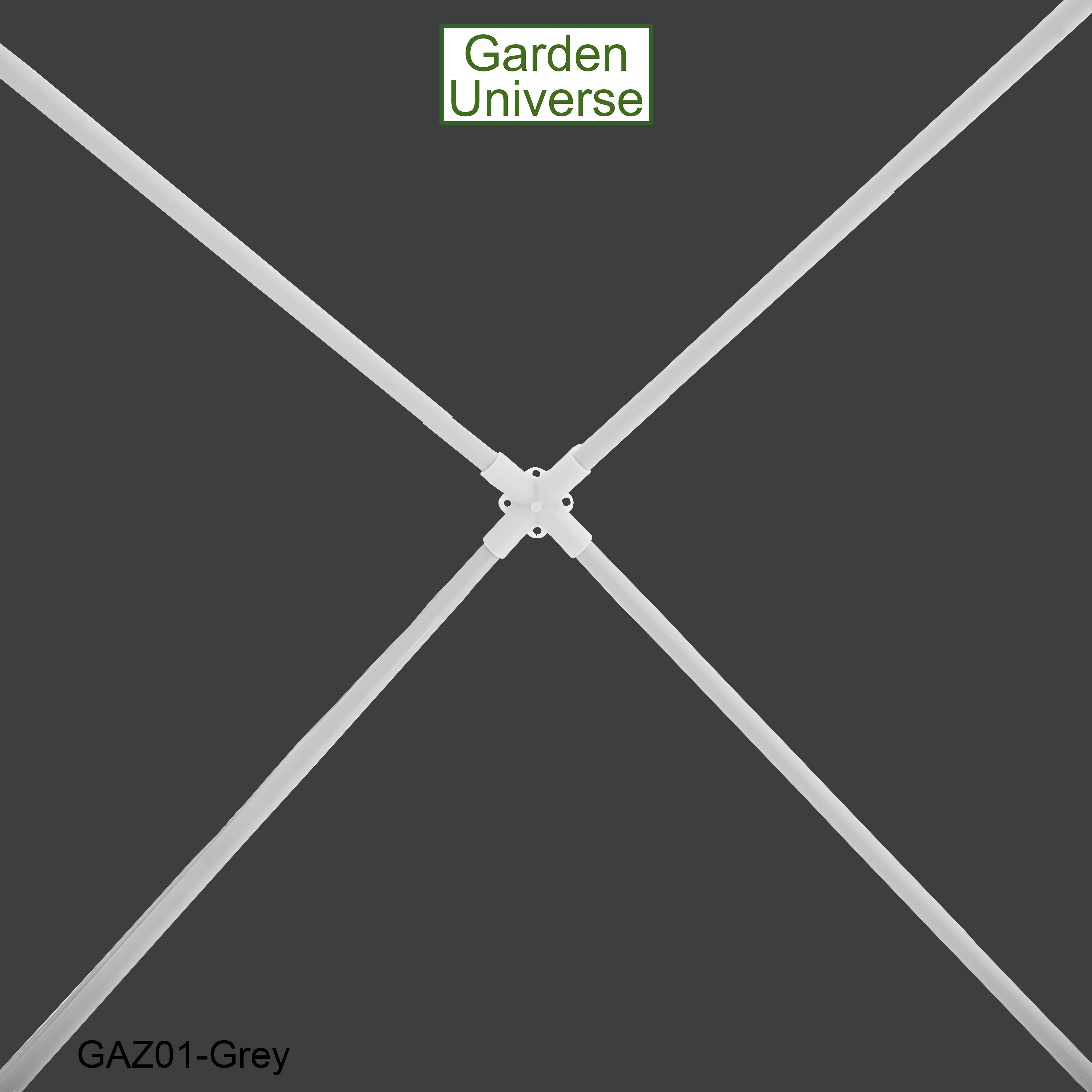 Gazebo 3 x 3m Steel Frame Marquee Canopy Party Tent Black (No Walls) GAZ01-Grey