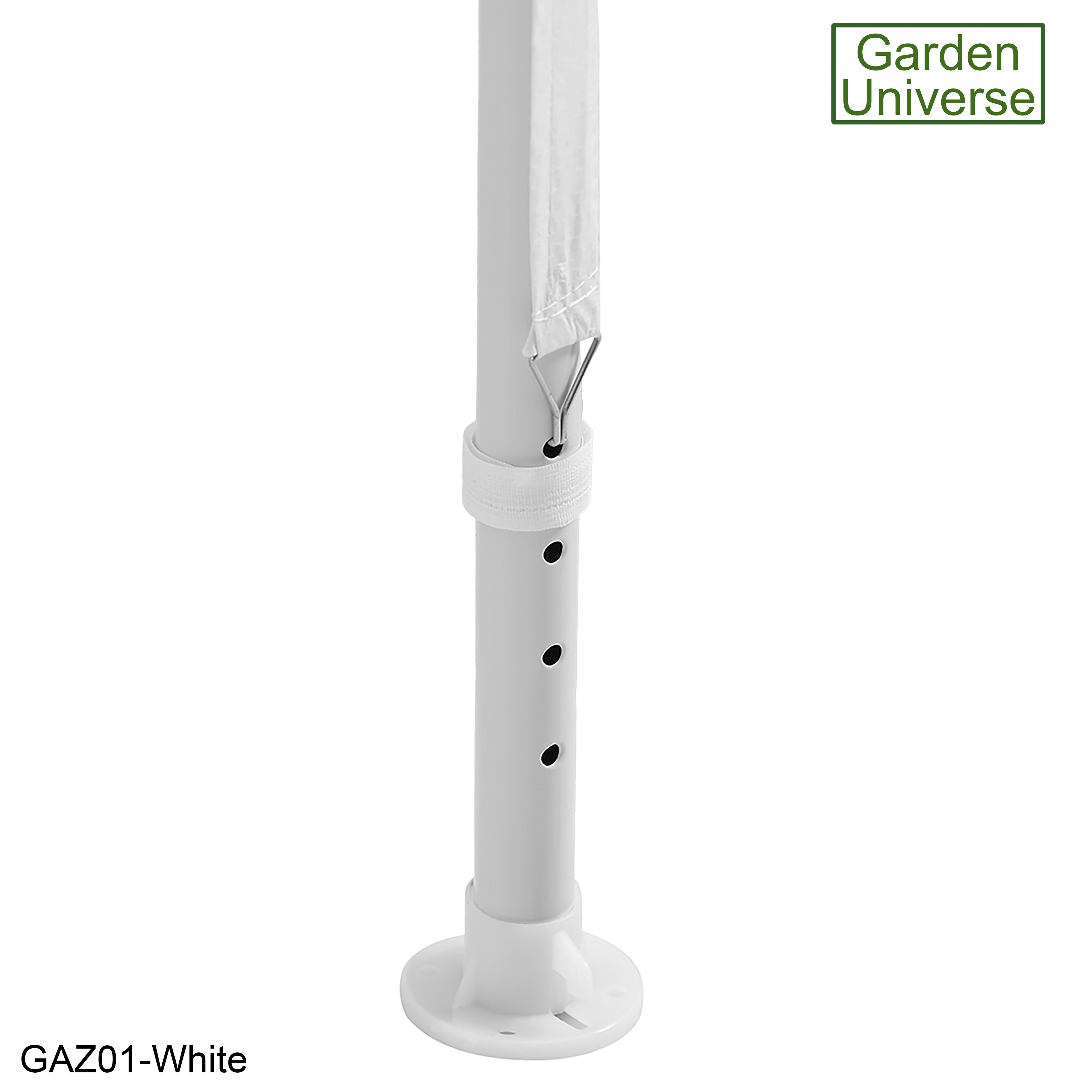 Gazebo 3 x 3m Steel Frame Marquee Canopy Party Tent Black (No Walls) GAZ01-White