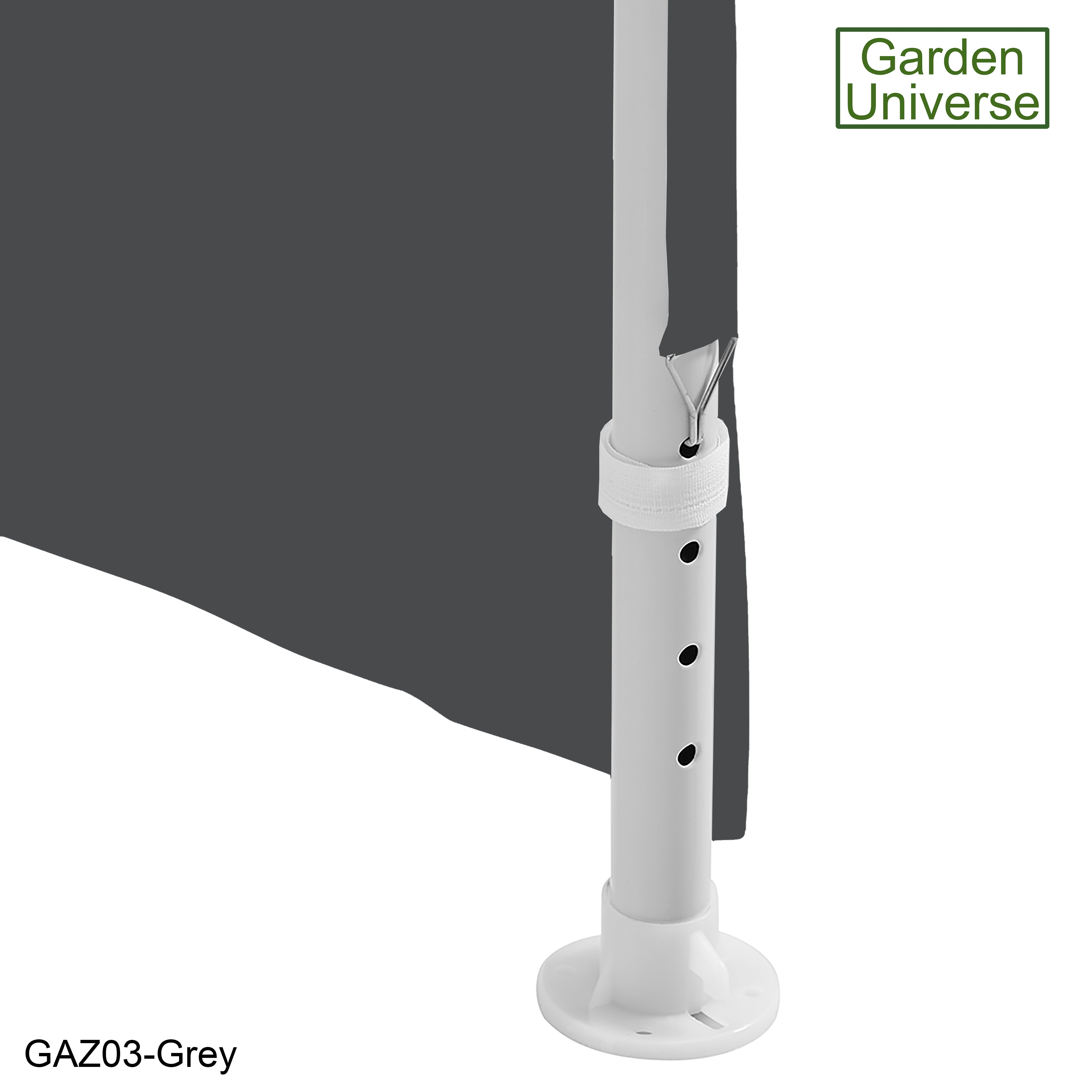 Gazebo 3m x 4m with Four Side Walls Steel Frame in Grey - GAZ03-Grey