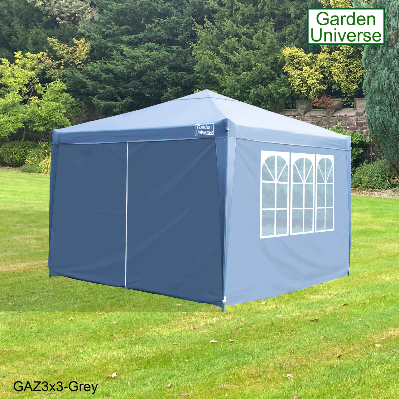 Gazebo 3m x 3m Pop Up in Grey with Heavy Duty Frame GAZ3x3-Grey