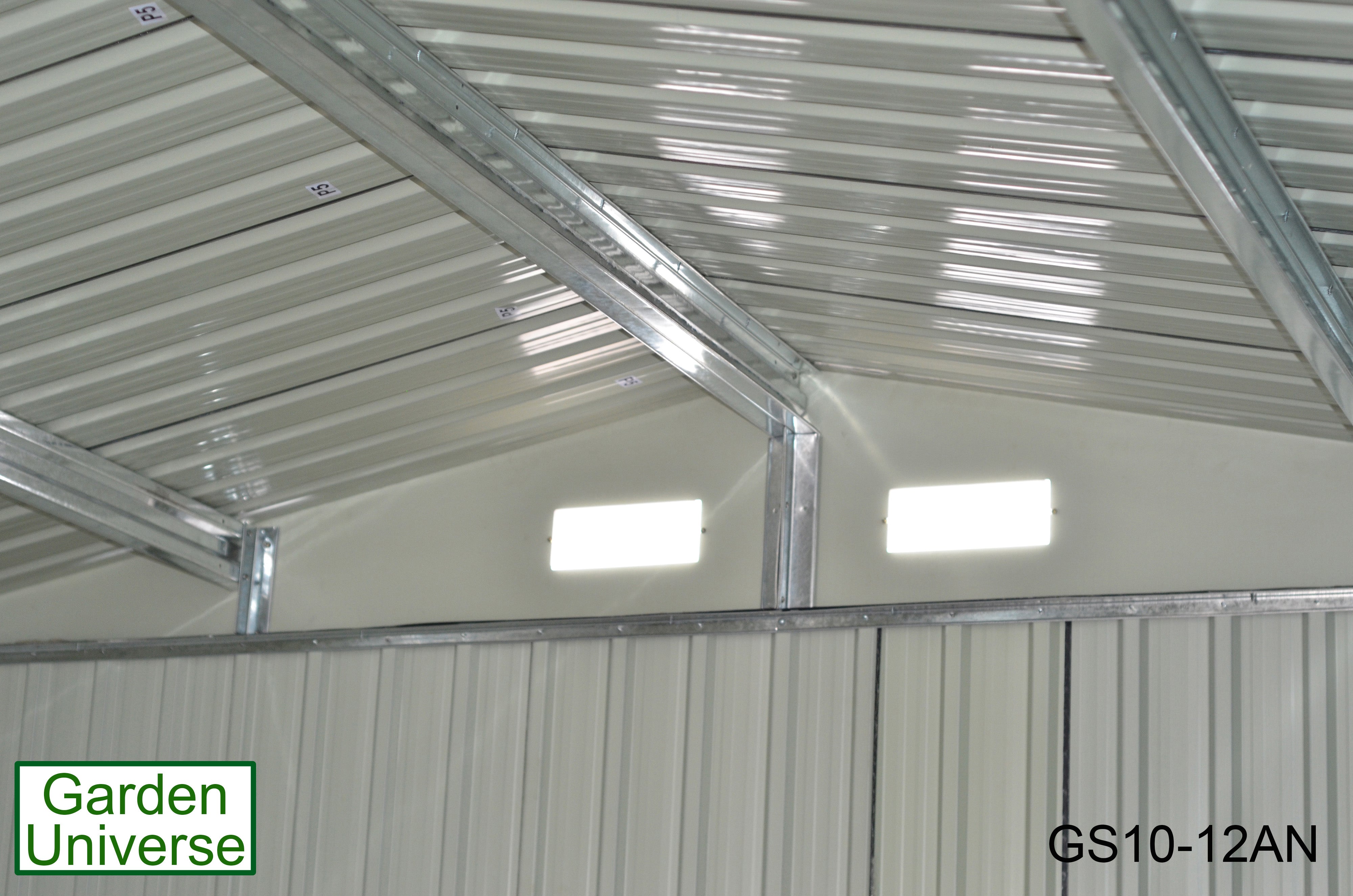 Metal Garden Shed 10' x 12' Storage in Anthracite with Base Frame GS10-12AN