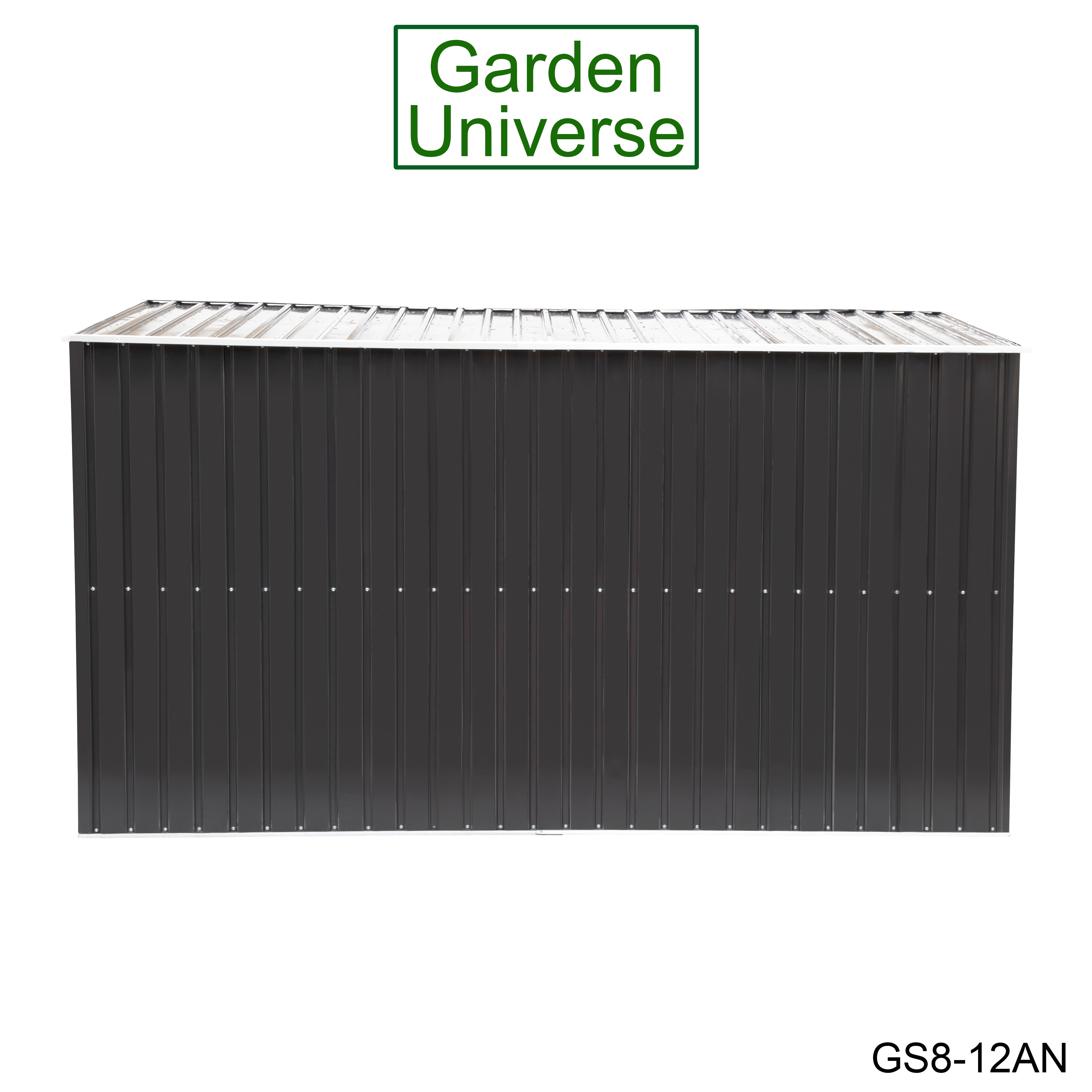 Metal Garden Shed 8' x 12' Storage in Anthracite with Base Frame GS8-12AN