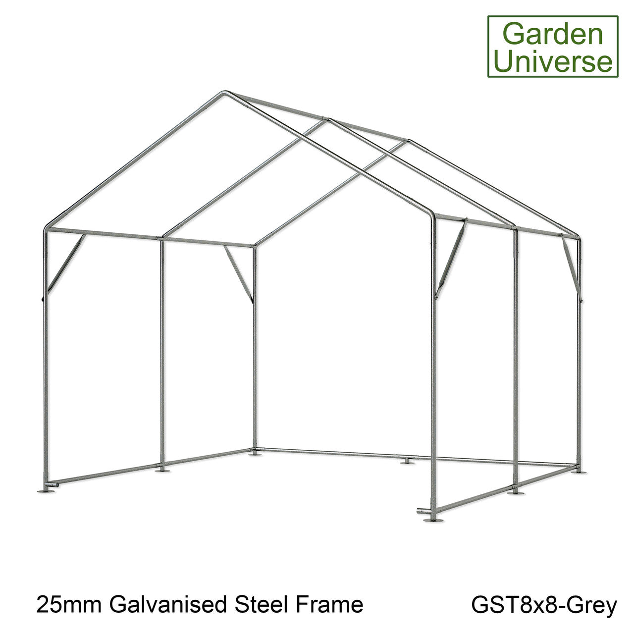 Storage Tent 8' x 8' Bike Store Motorbike Log Wheelie Bin Store GST8x8-Grey