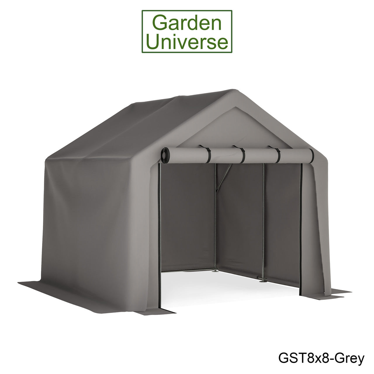 Storage Tent 8' x 8' Bike Store Motorbike Log Wheelie Bin Store GST8x8-Grey