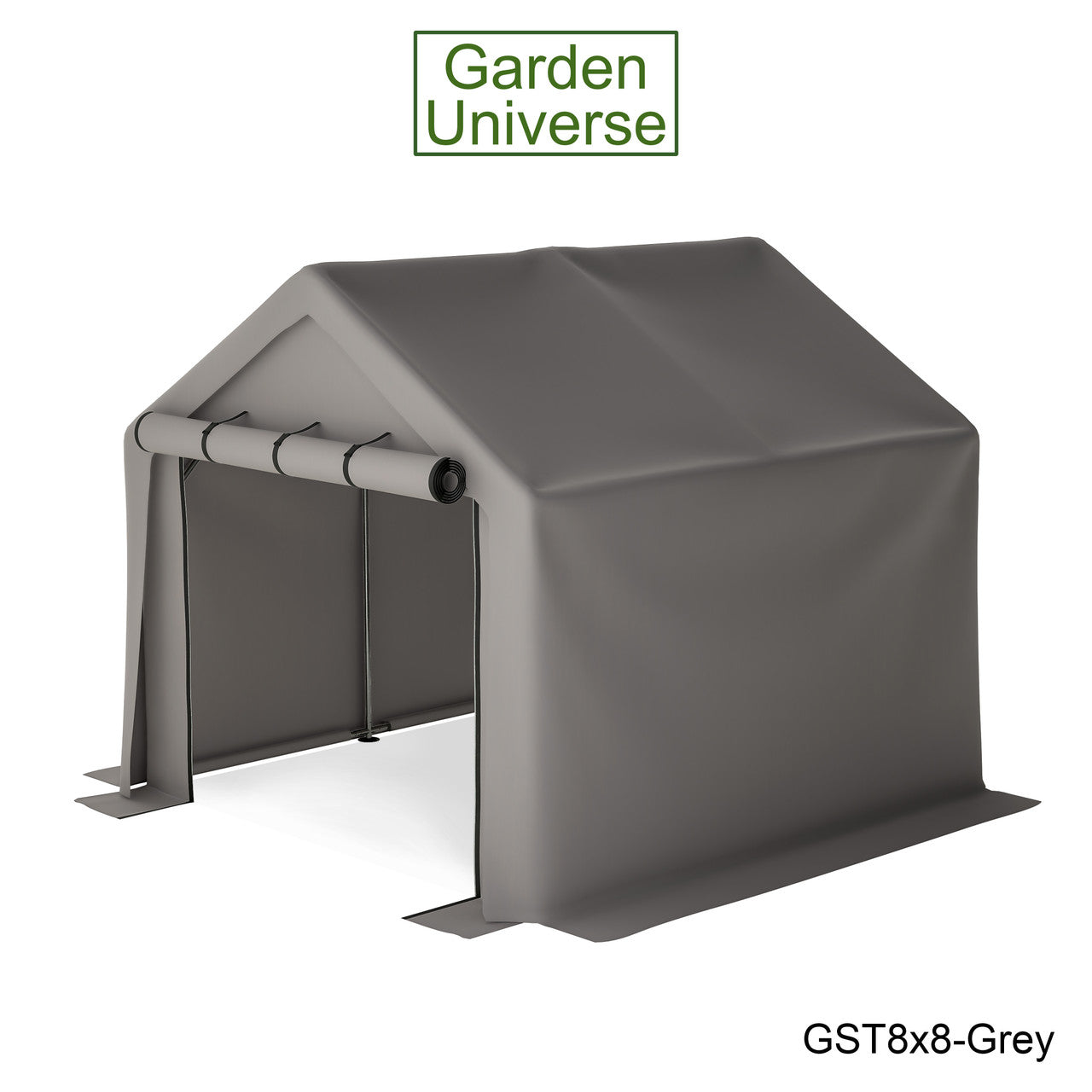 Storage Tent 8' x 8' Bike Store Motorbike Log Wheelie Bin Store GST8x8-Grey
