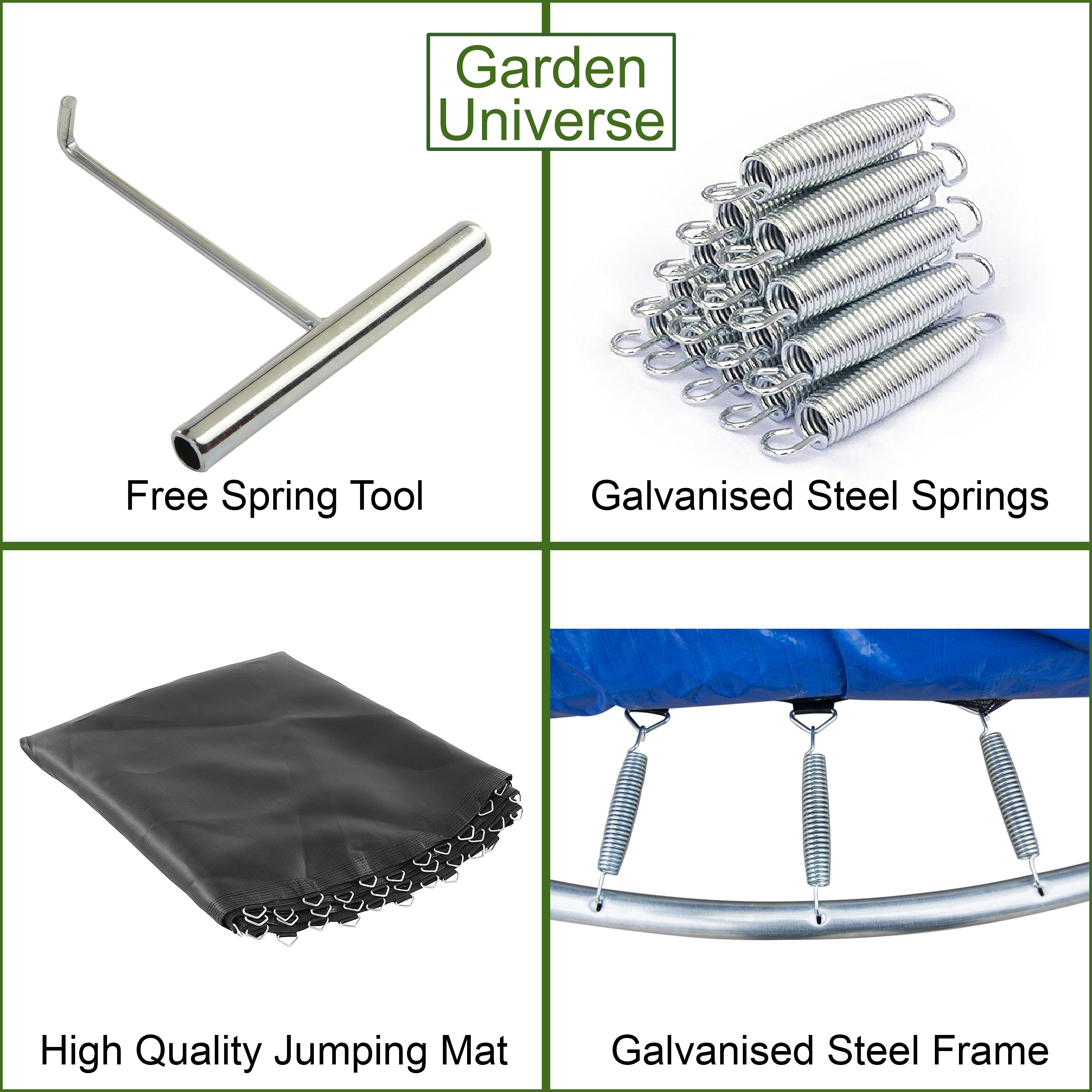 Trampoline 10ft with Safety Net and Ladder TR01-10FT-BL