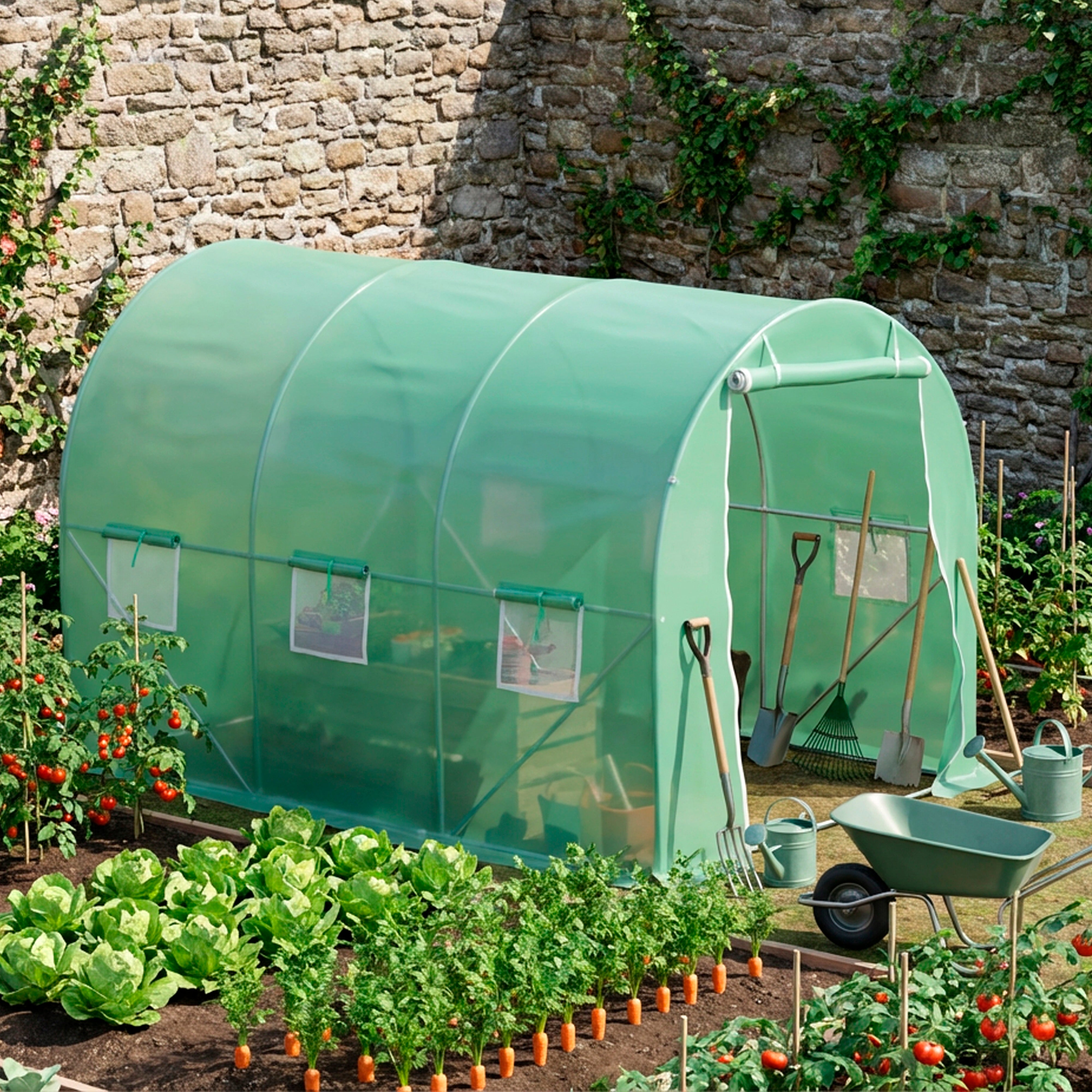 Polytunnel 2m x 3m with 25mm Galvanised Steel Frame PT02-3 (25mm)