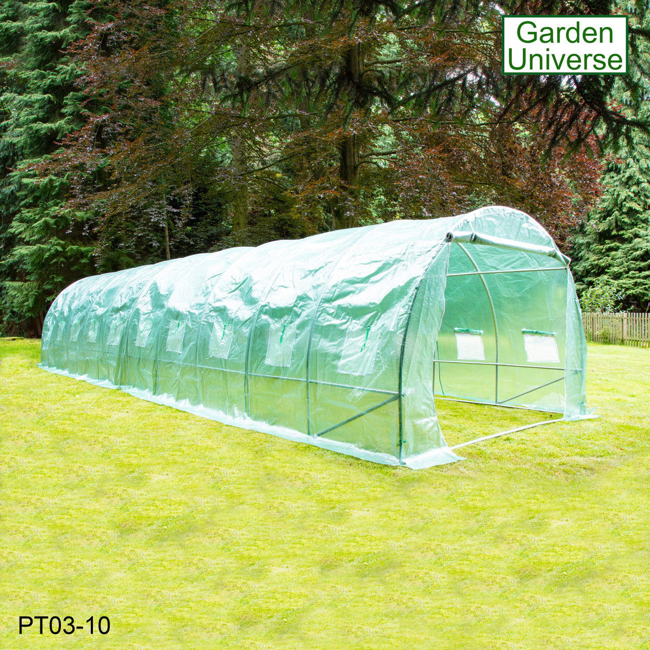 Polytunnel 3m x 10m with 25mm Galvanised Steel Frame PT03-10