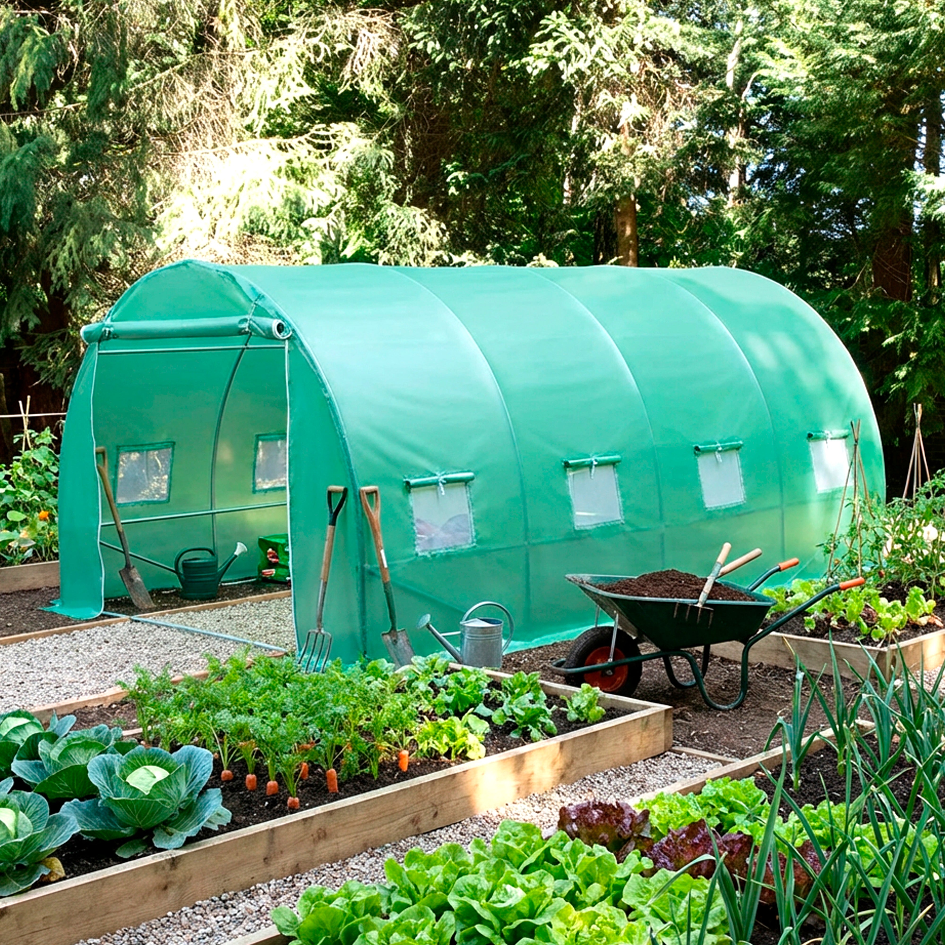 Polytunnel 3m x 4m with 25mm Galvanised Steel Frame PT03-4
