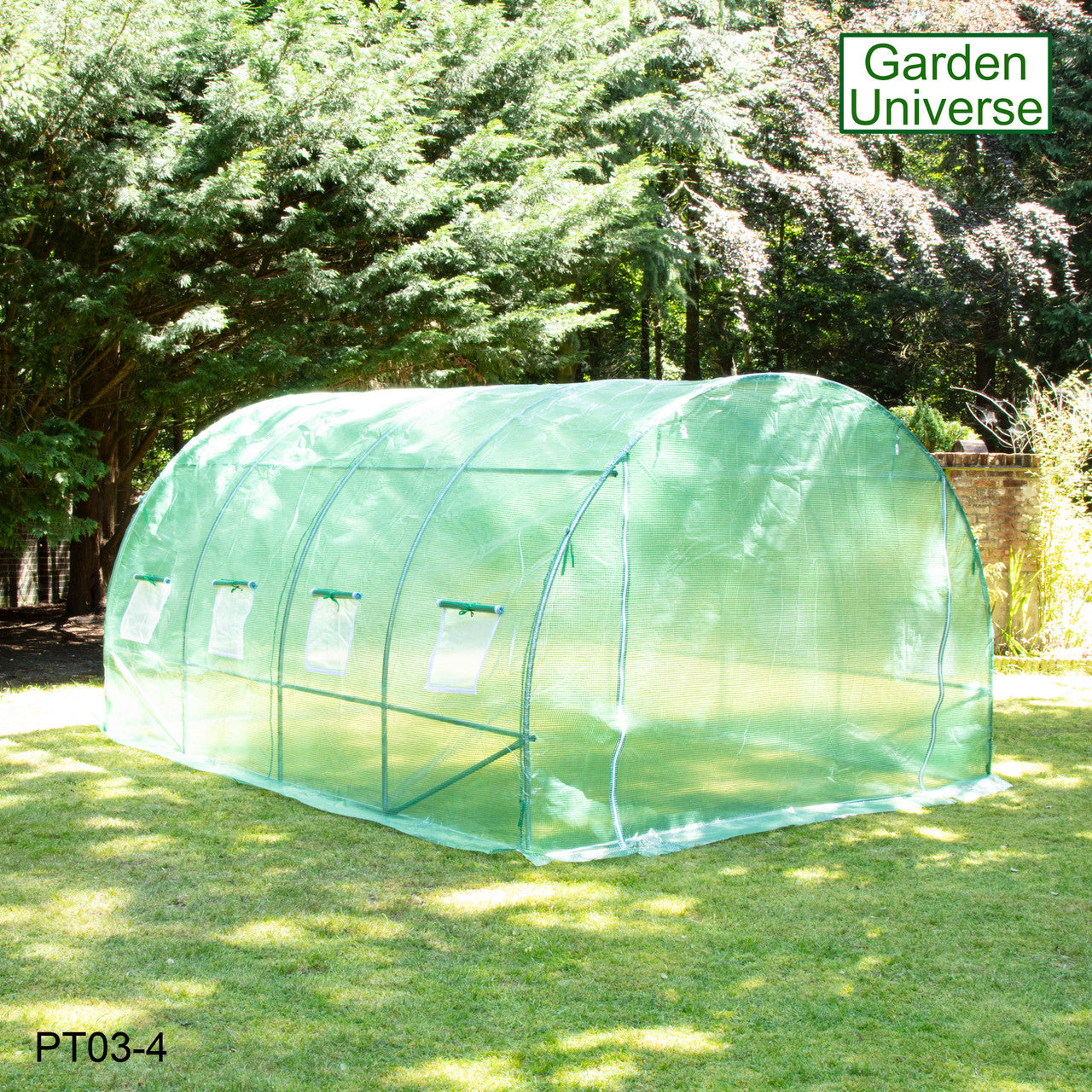 Polytunnel 3m x 4m with 25mm Galvanised Steel Frame PT03-4