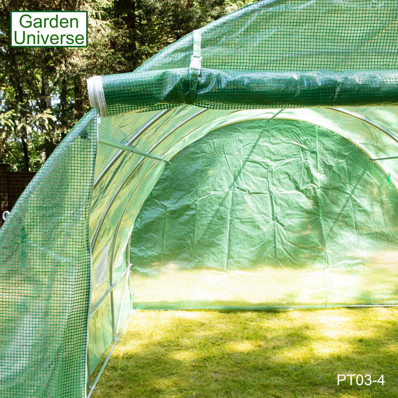 Polytunnel 3m x 4m with 25mm Galvanised Steel Frame PT03-4