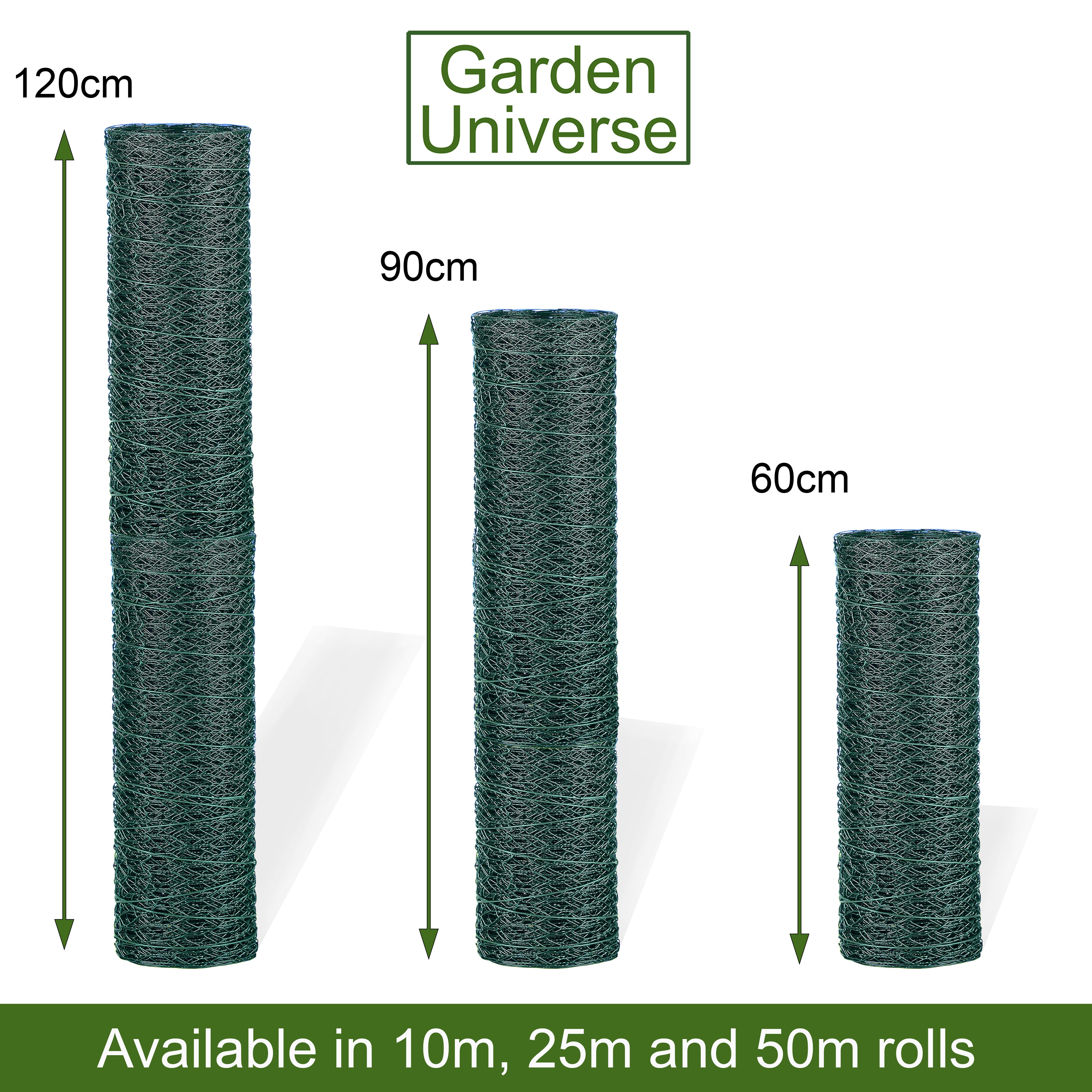 Chicken Wire PVC Coated Green W 120cm x L 10m Fence Aviary W04-13