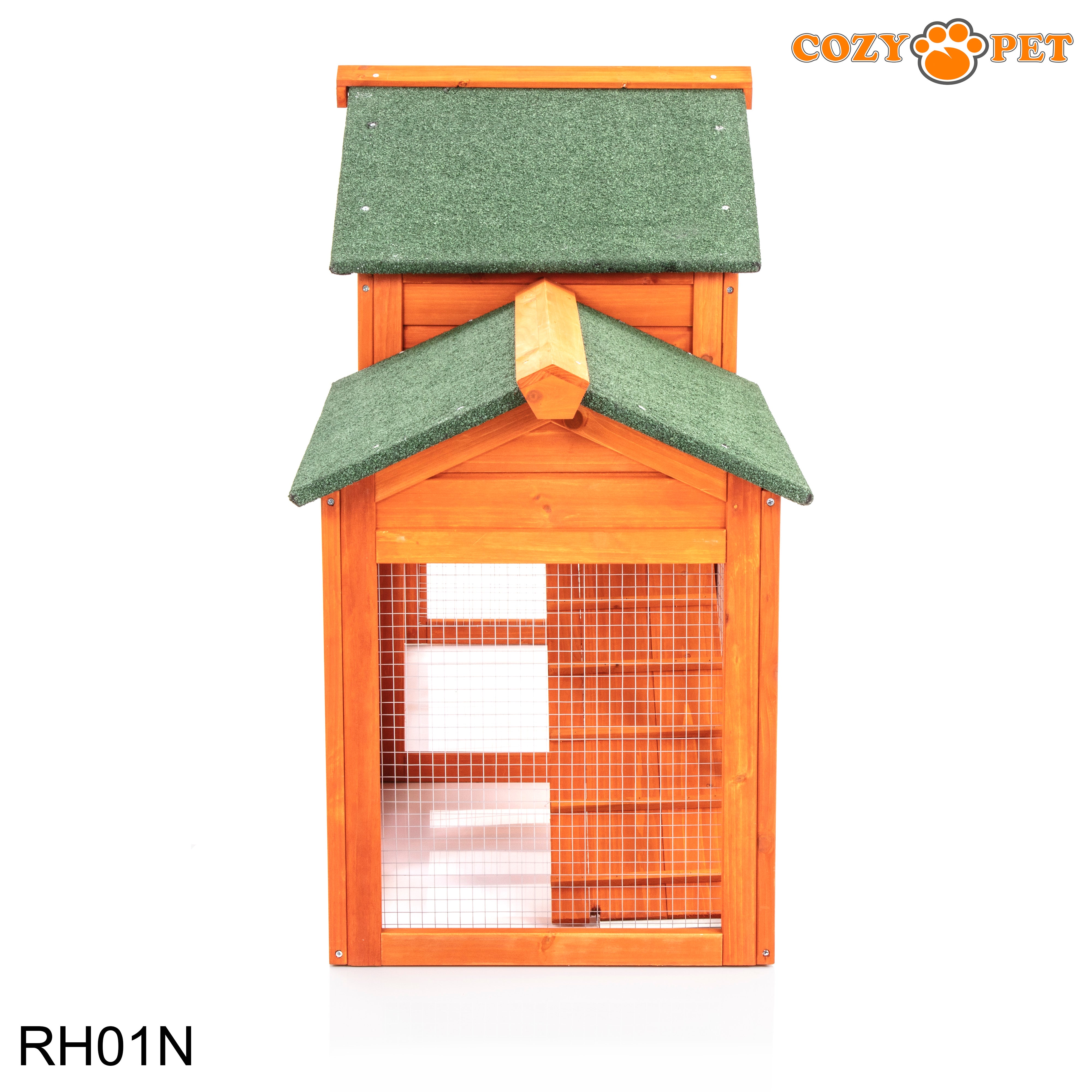 Rabbit Hutch with Run in Natural 148cm Model - RH01N