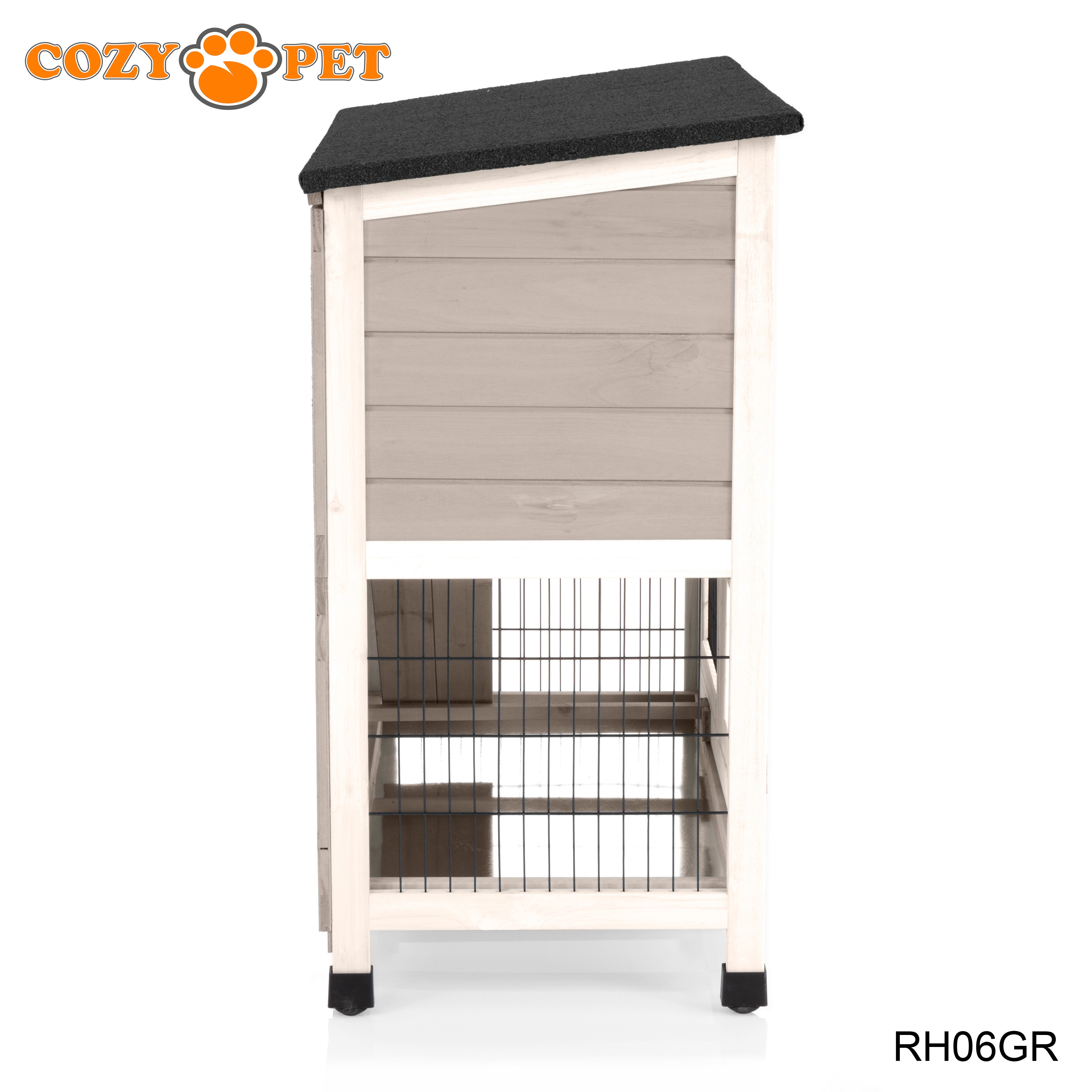 Rabbit Hutch 3ft - Grey and White - RH06GR