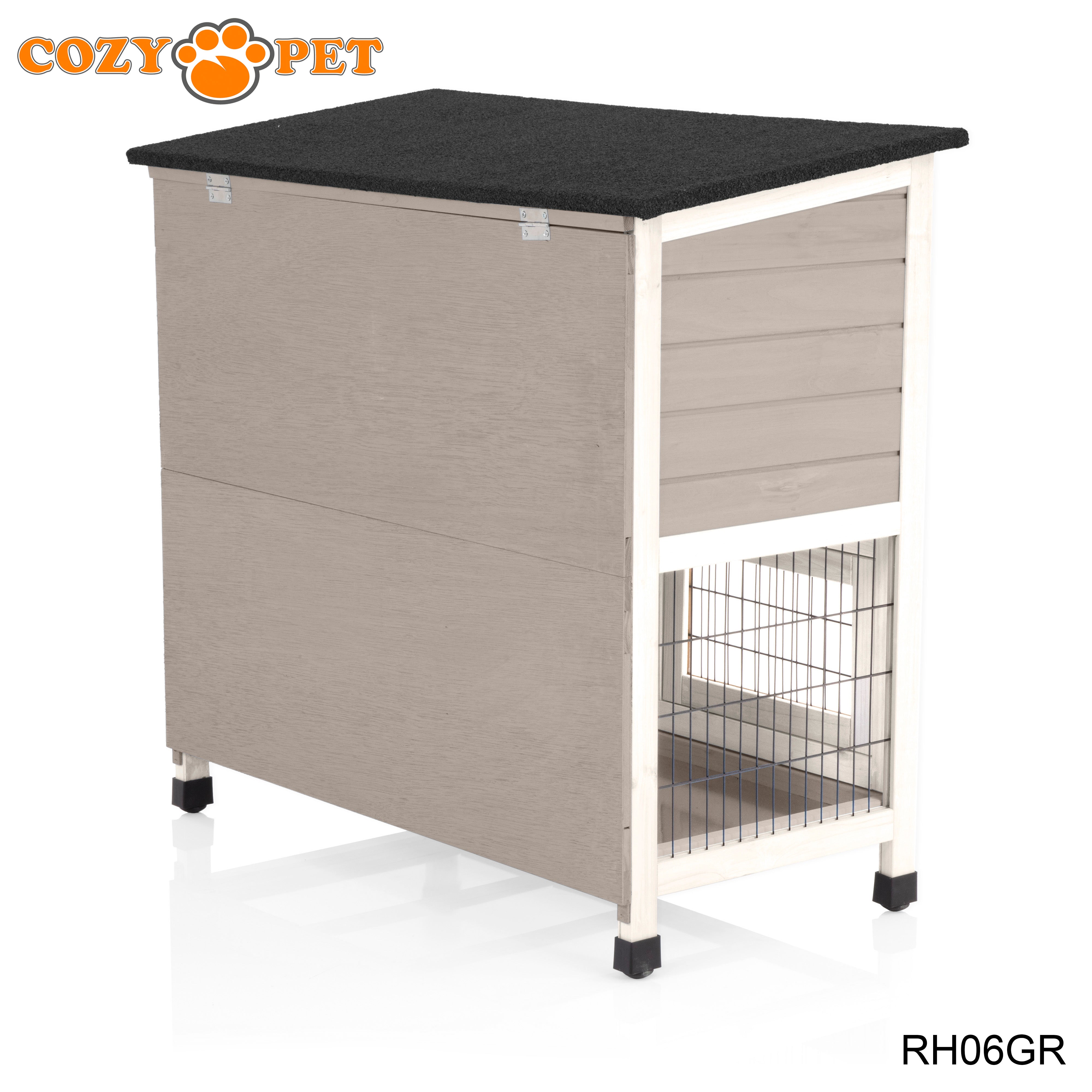 Rabbit Hutch 3ft - Grey and White - RH06GR