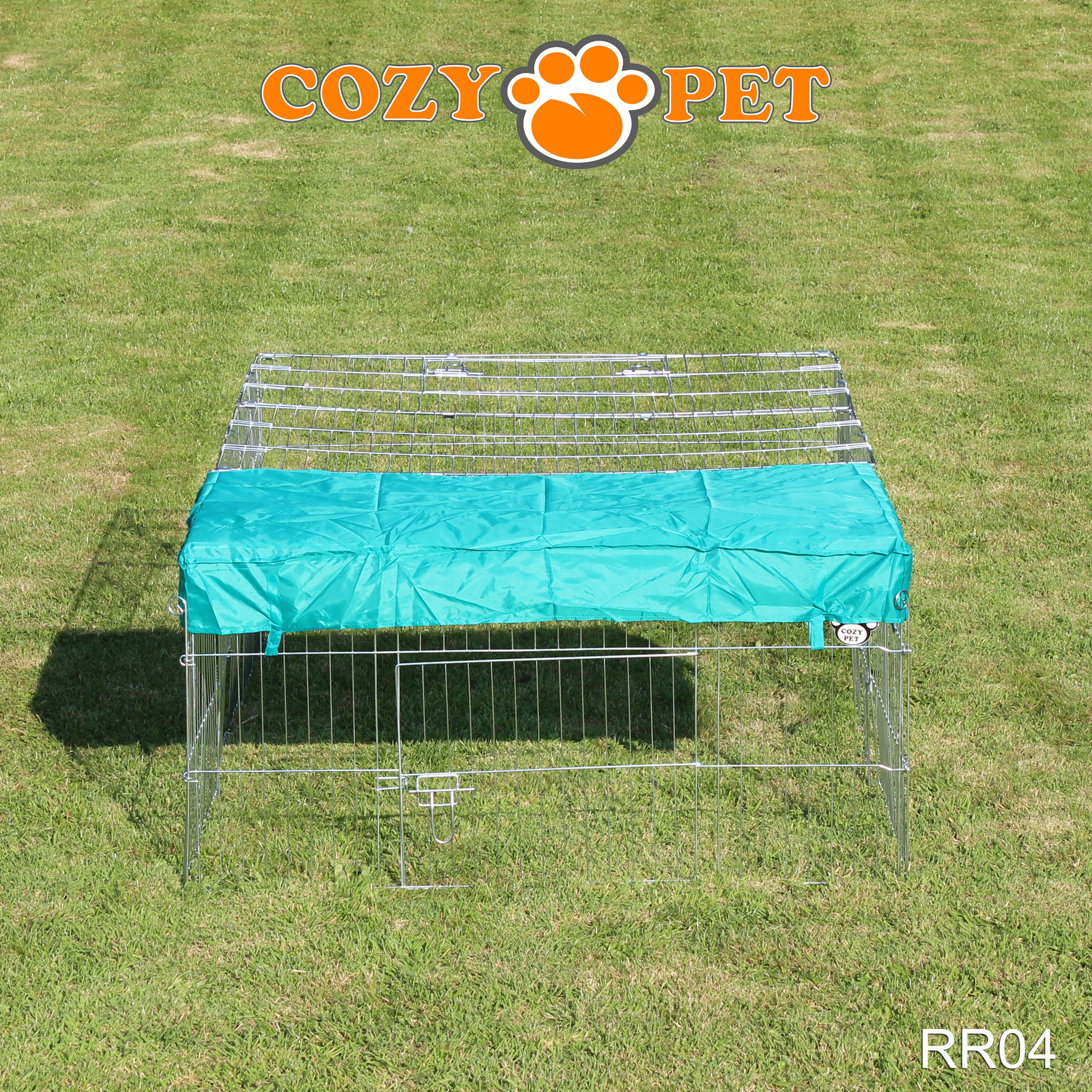 Rabbit Run Galvanised 1.8m Long Rectangular with Sunshade - RR04