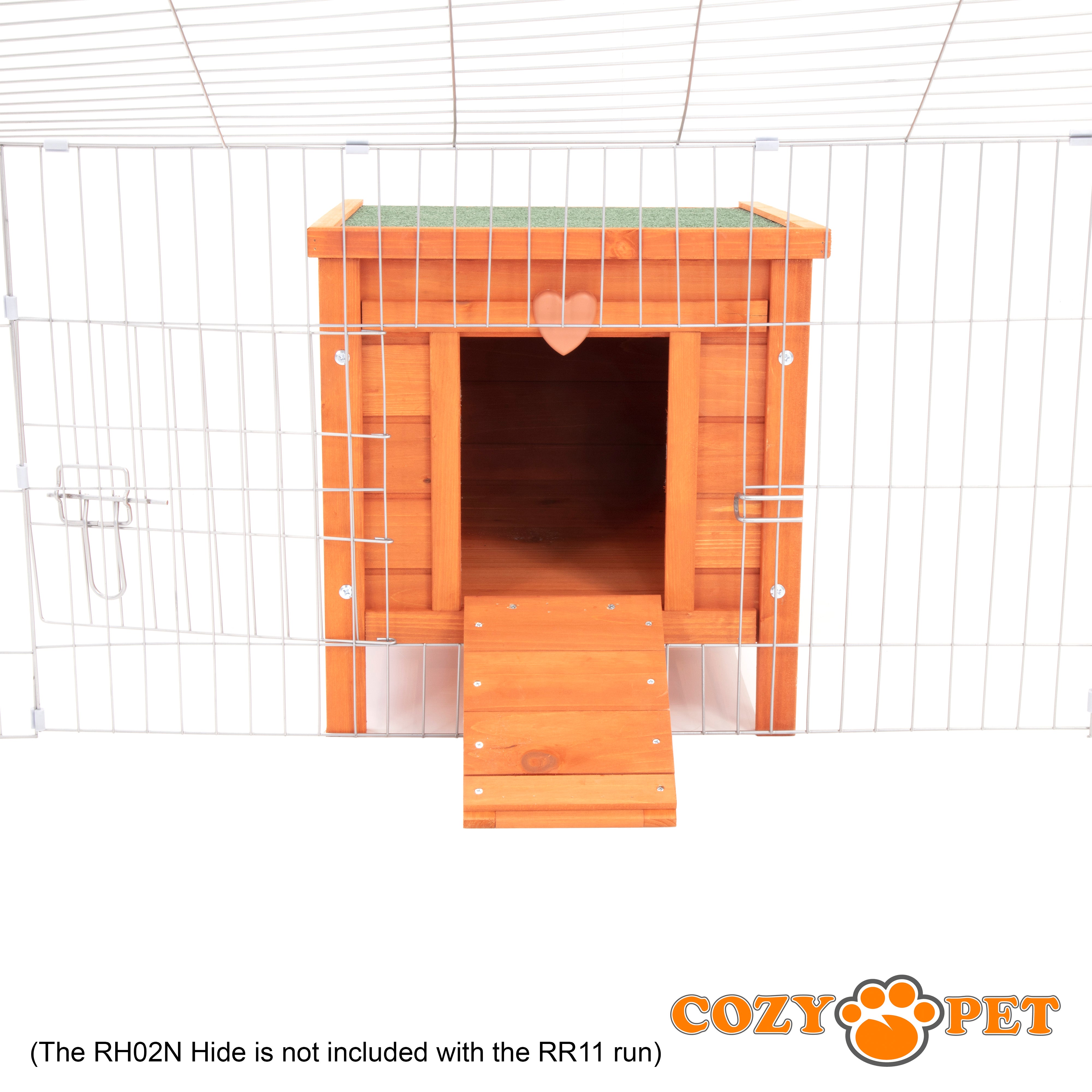 Rectangular Rabbit Run with Pitched Roof and Sunshade Model RR10