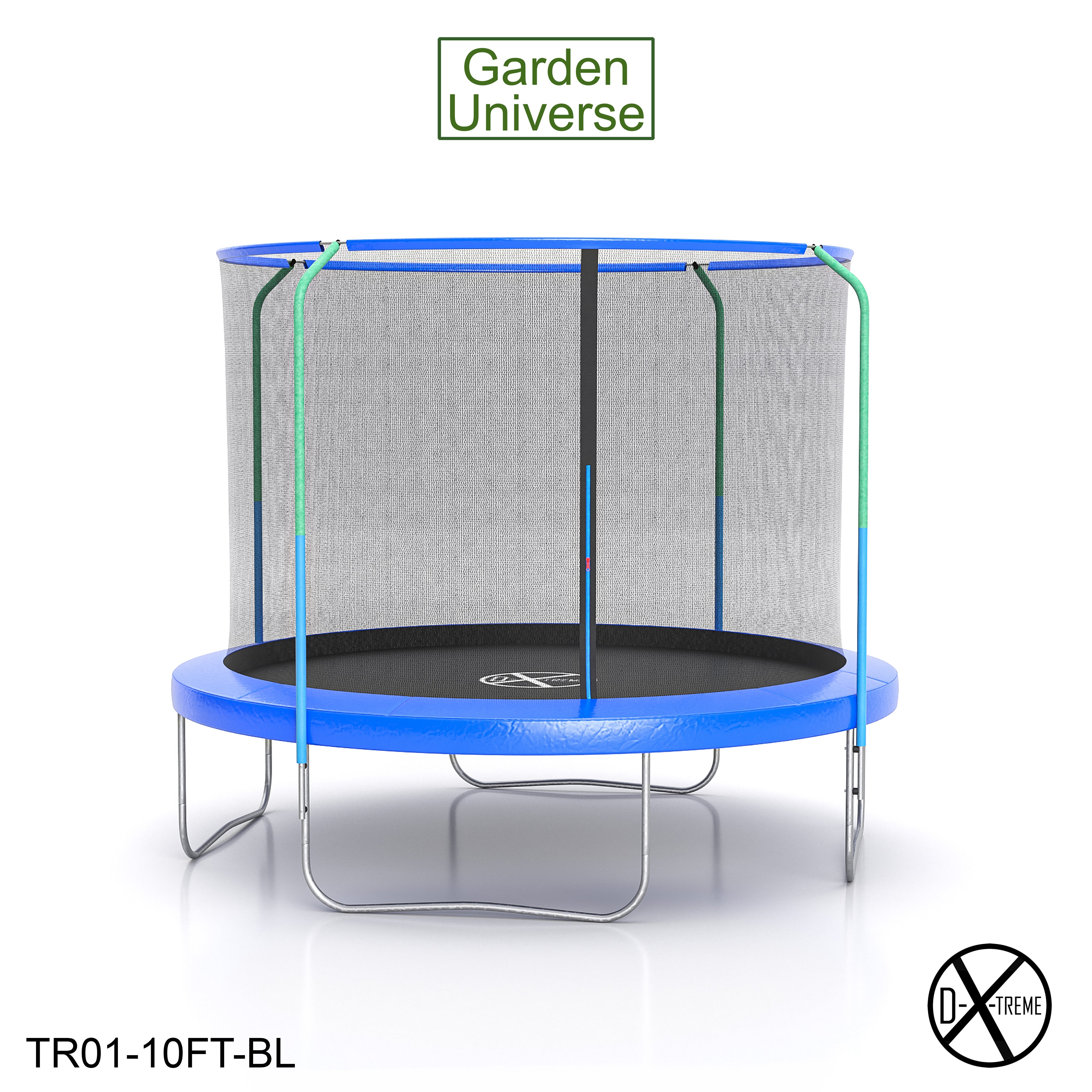 Trampoline 10ft with Safety Net and Ladder TR01-10FT-BL