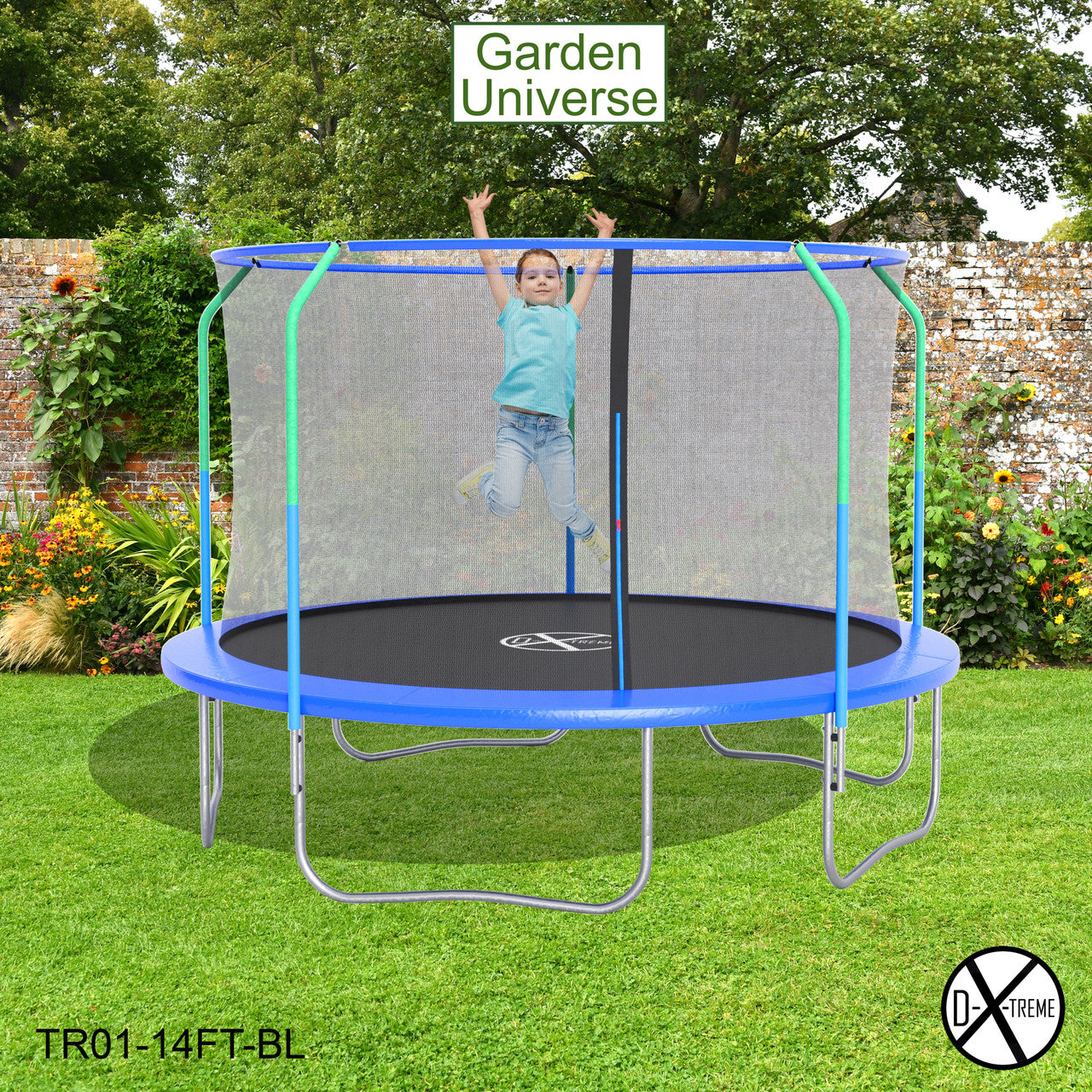 Trampoline 14ft with Safety Net and Ladder TR01-14FT-BL