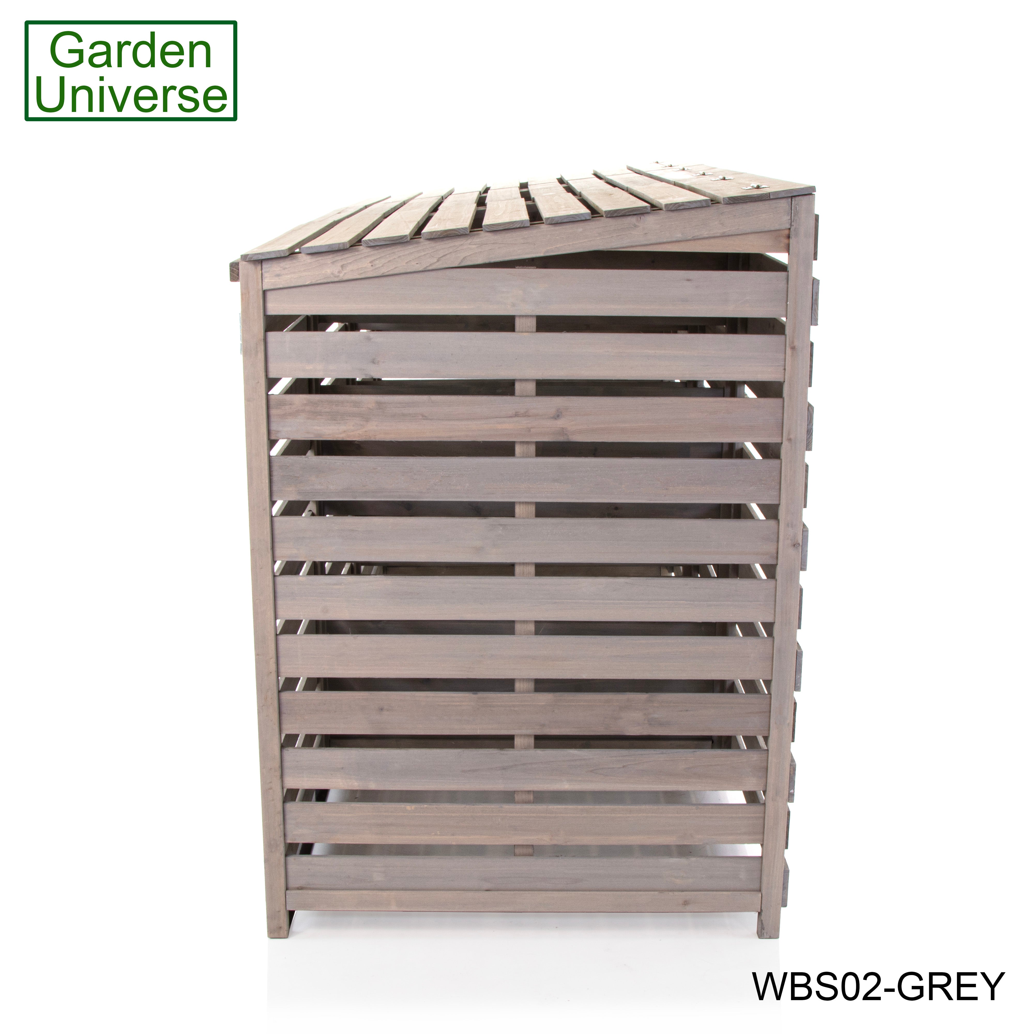 Wheelie Bin Storage Unit Triple Outdoor Storage In Grey WBS02-GREY