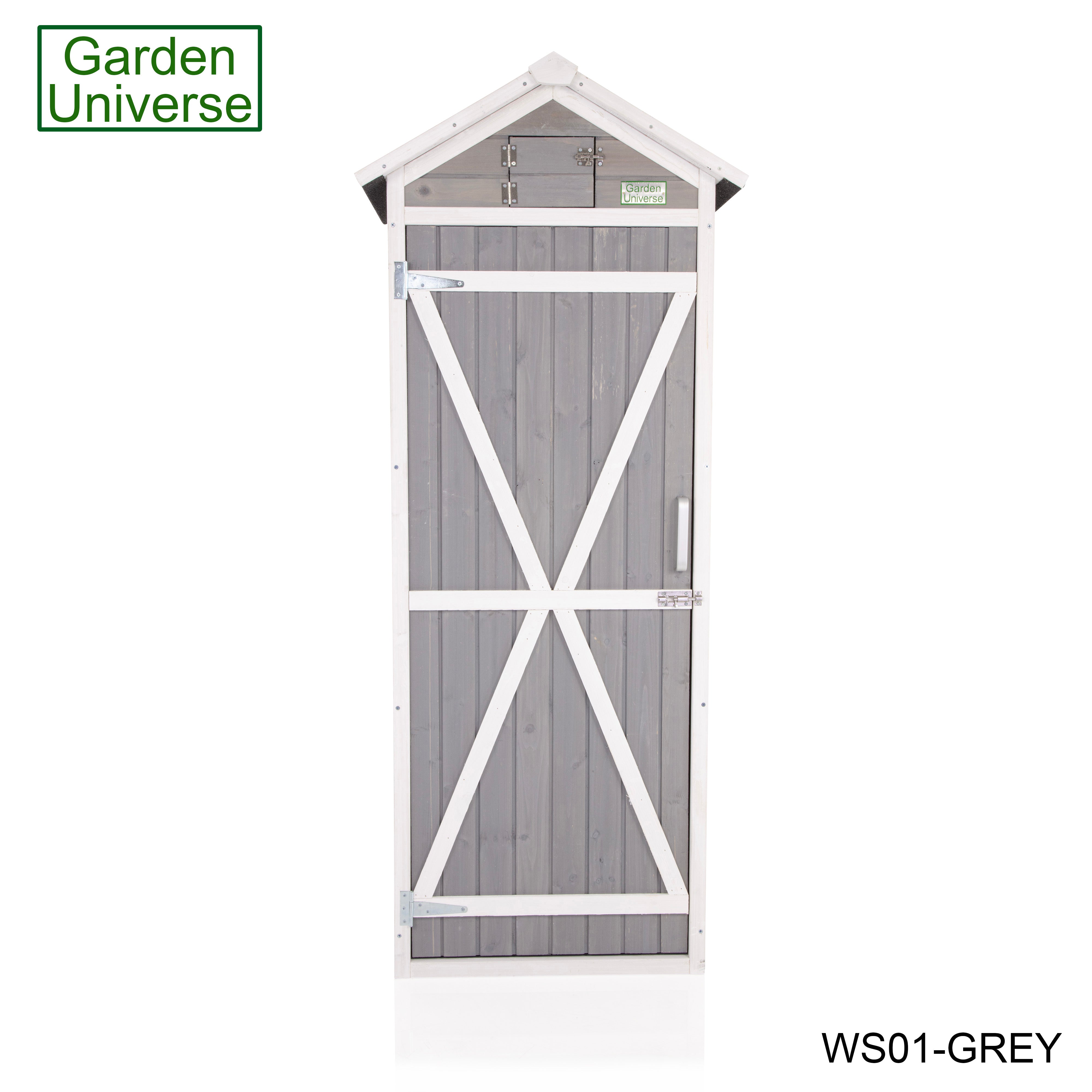 Tool Shed Storage Unit Outdoor Storage In Grey WS01-GREY