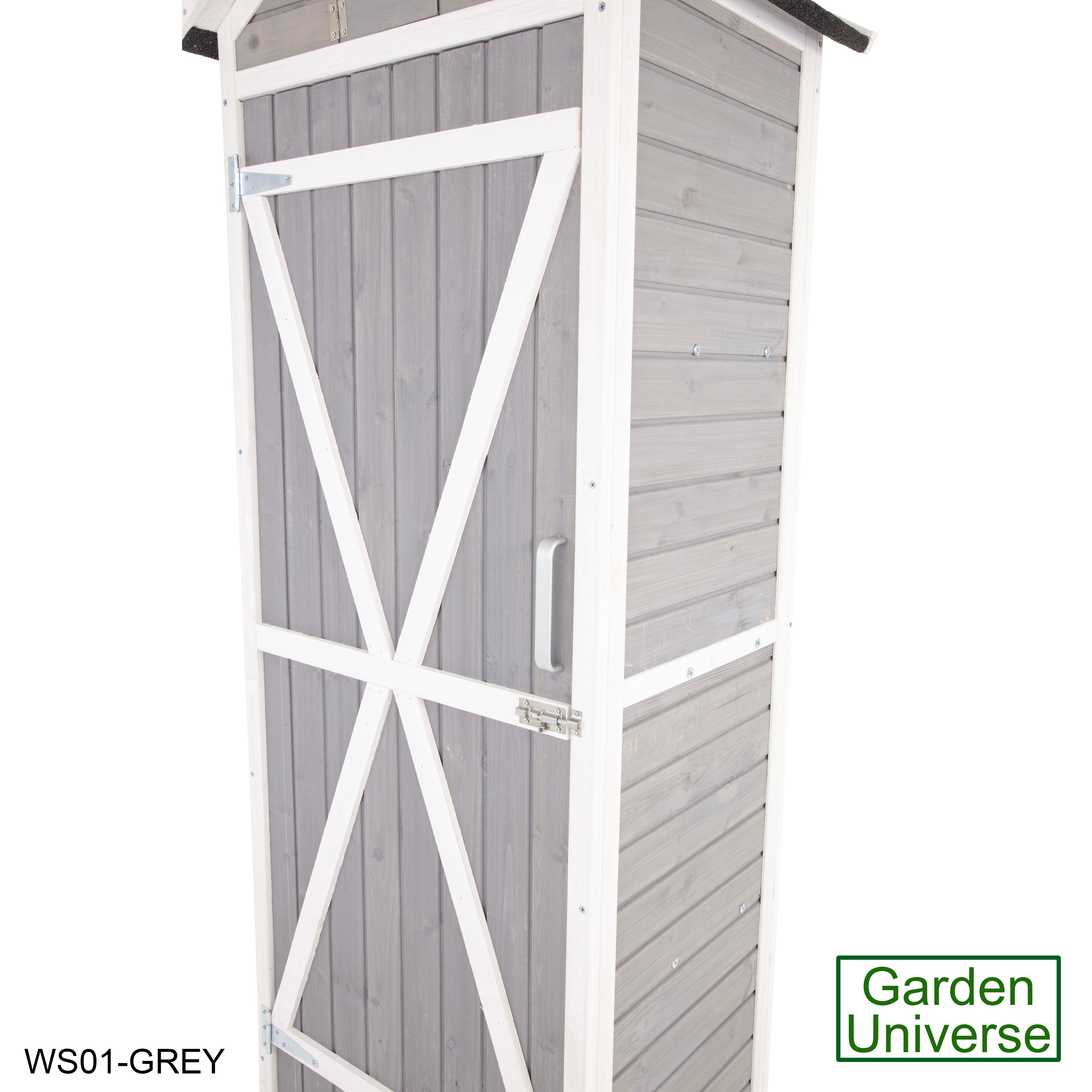 Tool Shed Storage Unit Outdoor Storage In Grey WS01-GREY