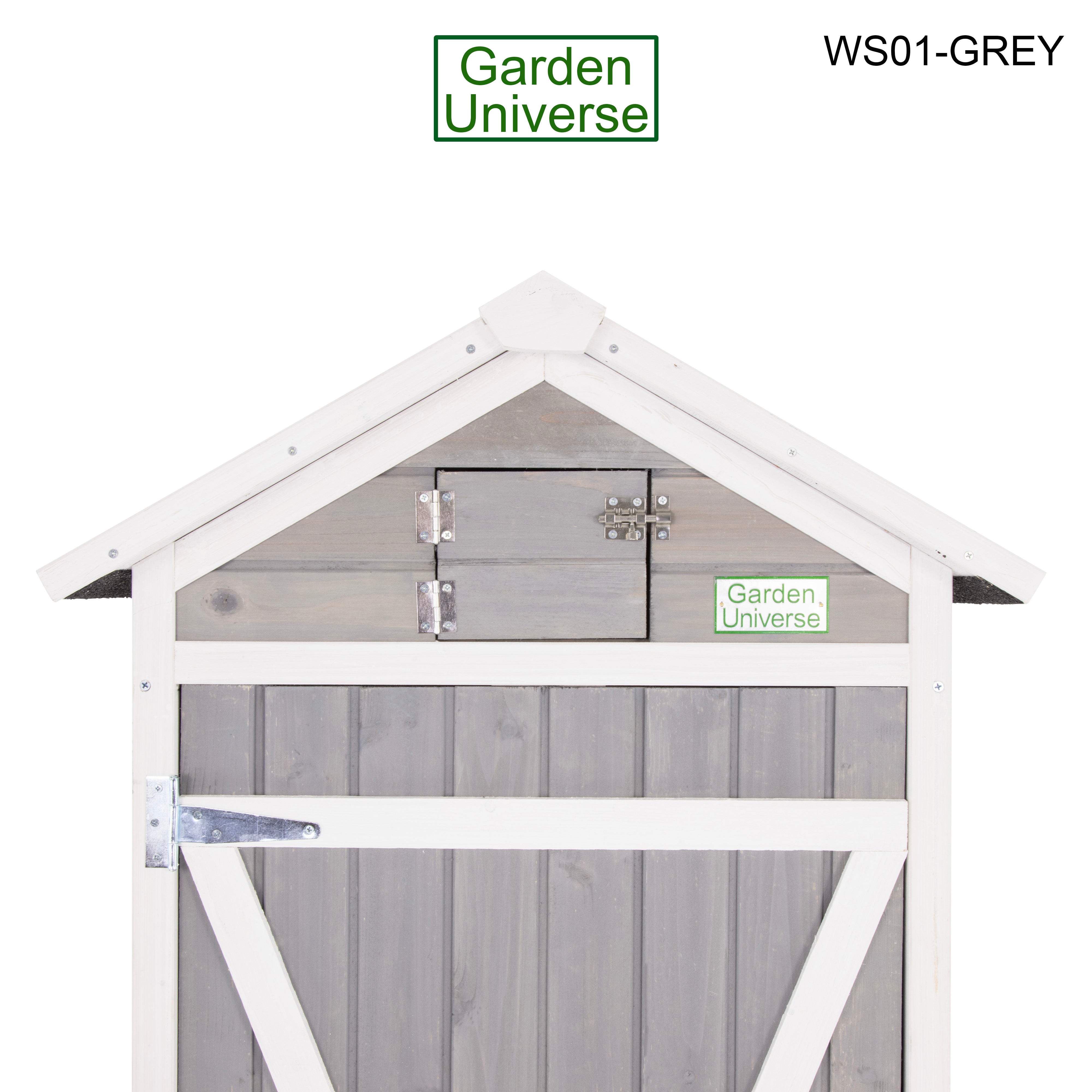 Tool Shed Storage Unit Outdoor Storage In Grey WS01-GREY