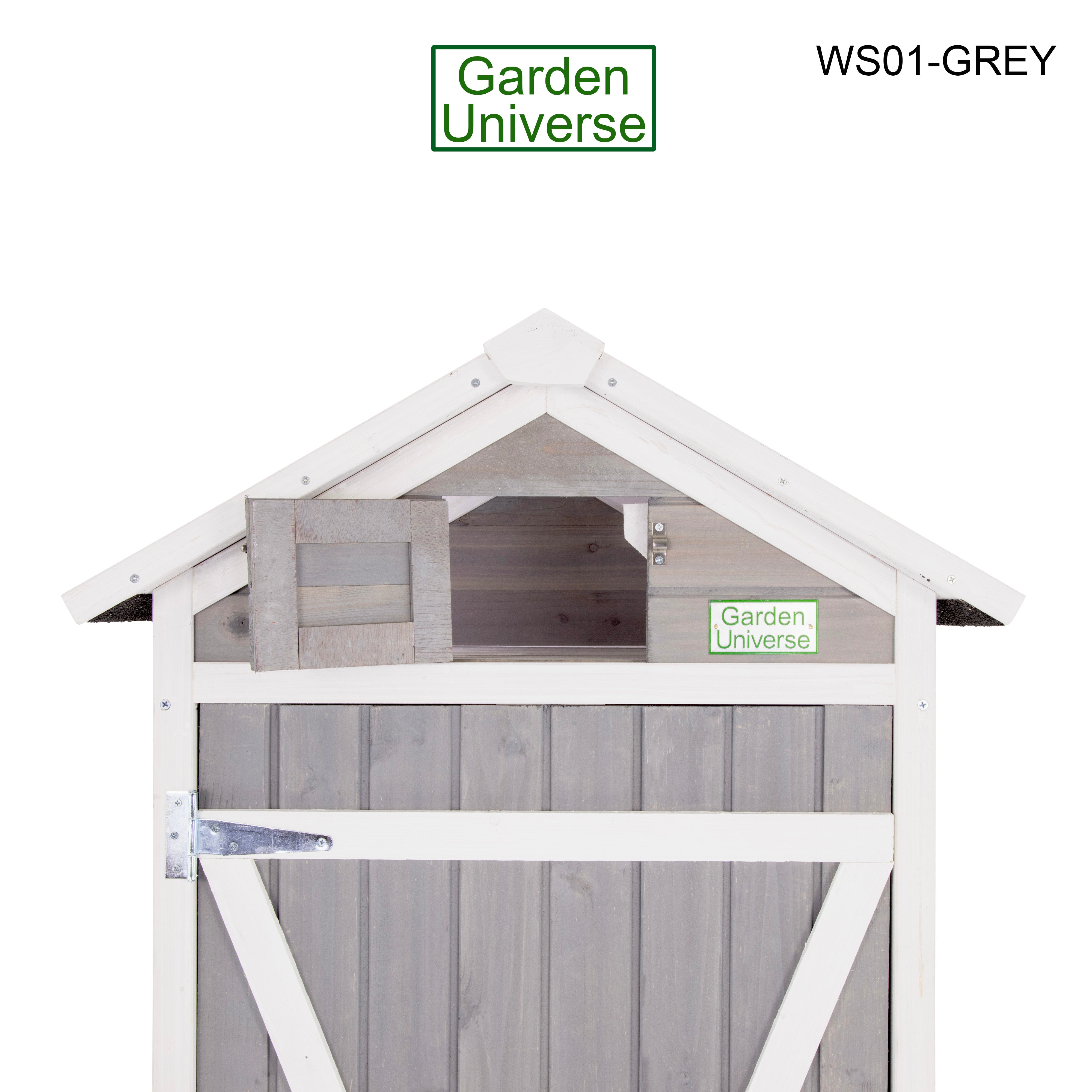 Tool Shed Storage Unit Outdoor Storage In Grey WS01-GREY