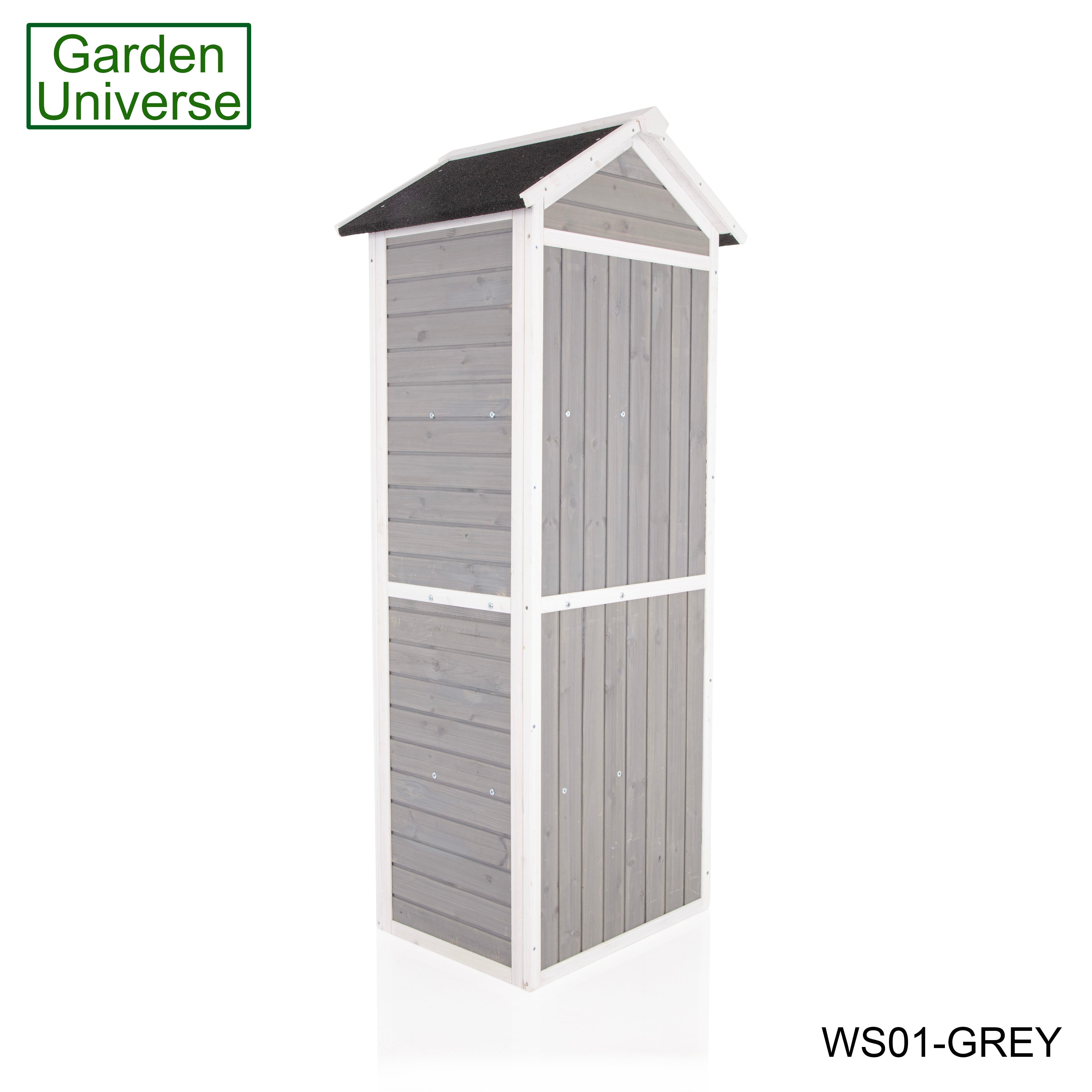 Tool Shed Storage Unit Outdoor Storage In Grey WS01-GREY