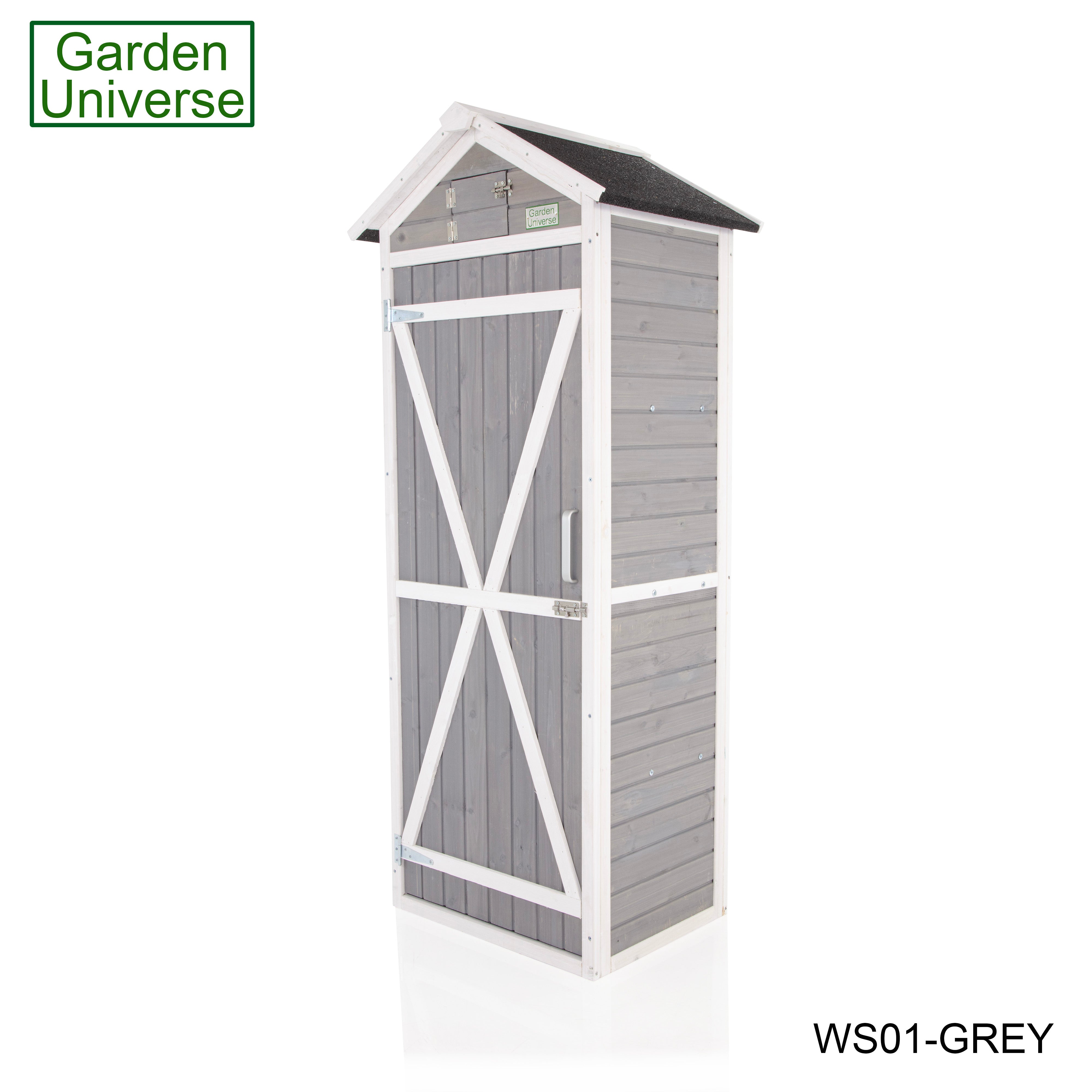 Tool Shed Storage Unit Outdoor Storage In Grey WS01-GREY