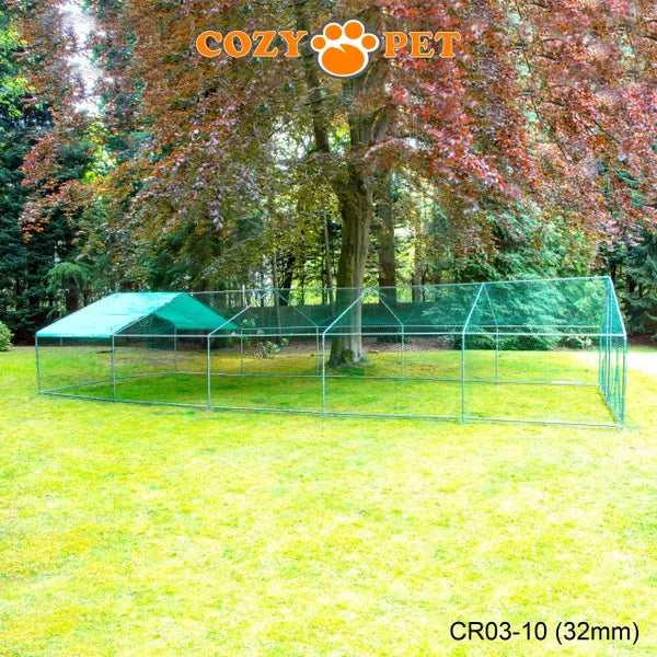 Chicken Run 3m X 10m 32mm Galvanised Steel Frame - CR03-10 (32mm)