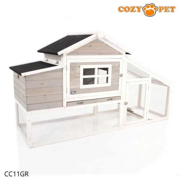 Chicken Coop, Hen House in Grey, Rabbit Hutch, Model CC11GR