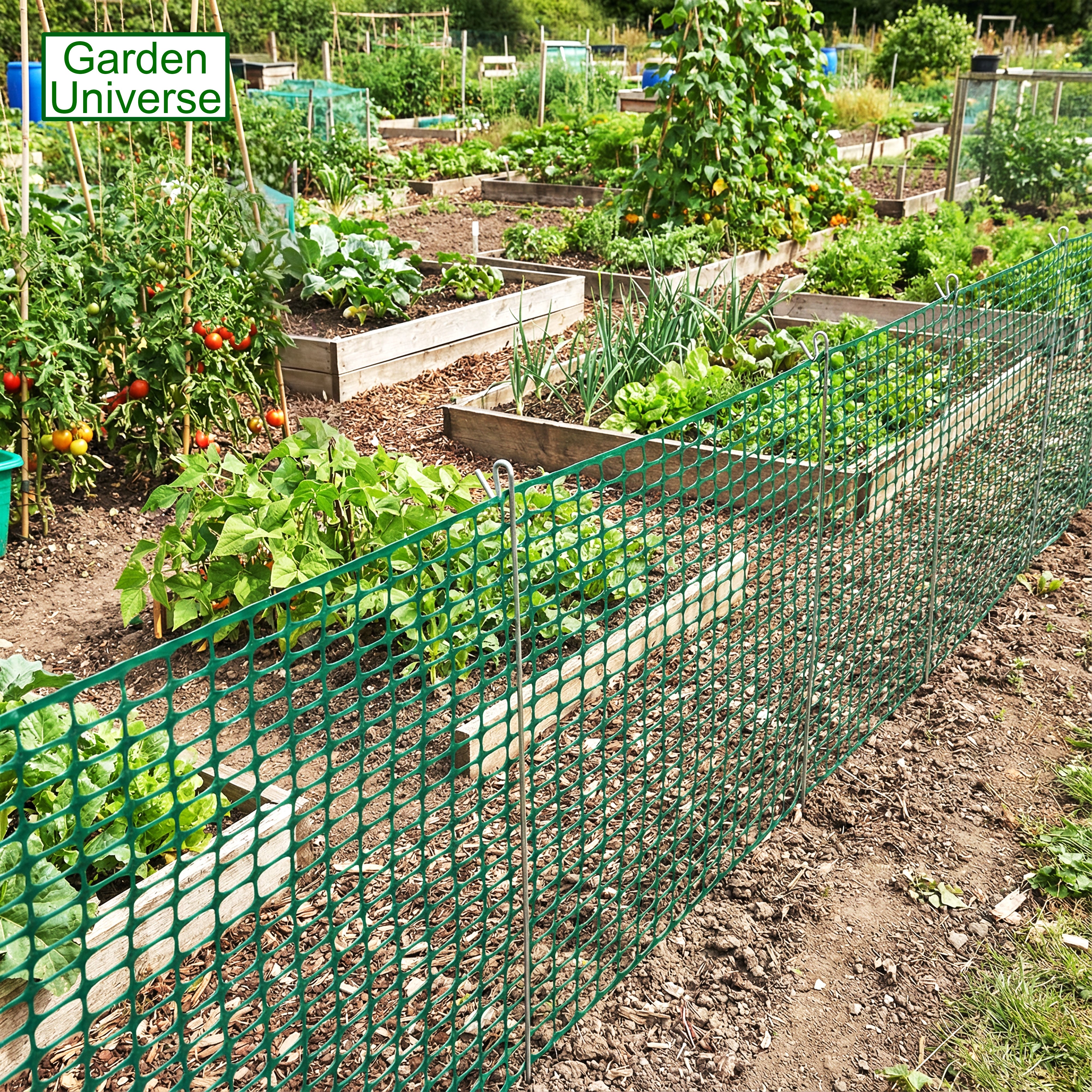 Garden Universe 120cm Galvanised Steel Fence Pins x 10 barrier fencing, Galvanised Steel Fence Posts WFP04