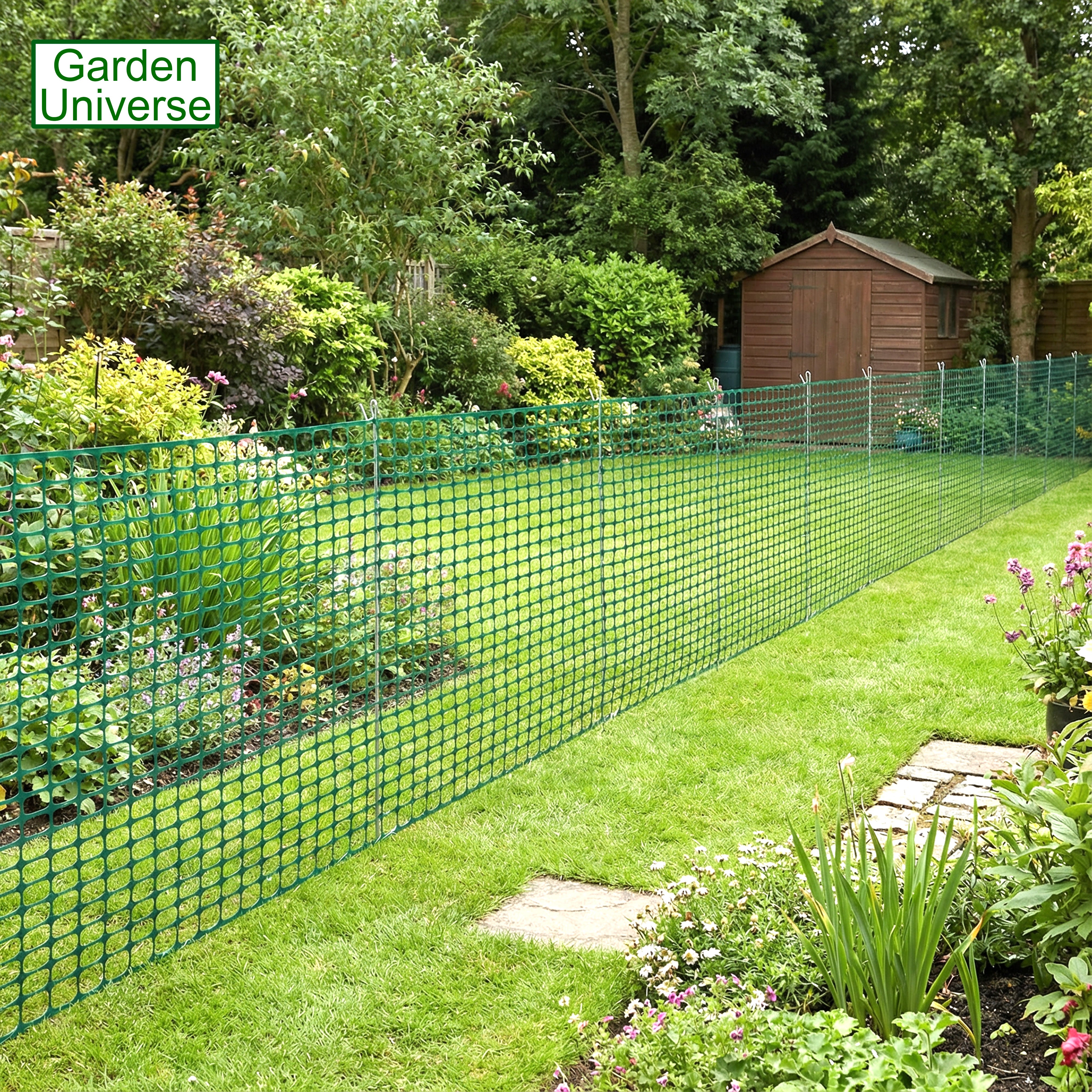 Garden Universe 120cm Galvanised Steel Fence Pins x 10 barrier fencing, Galvanised Steel Fence Posts WFP04