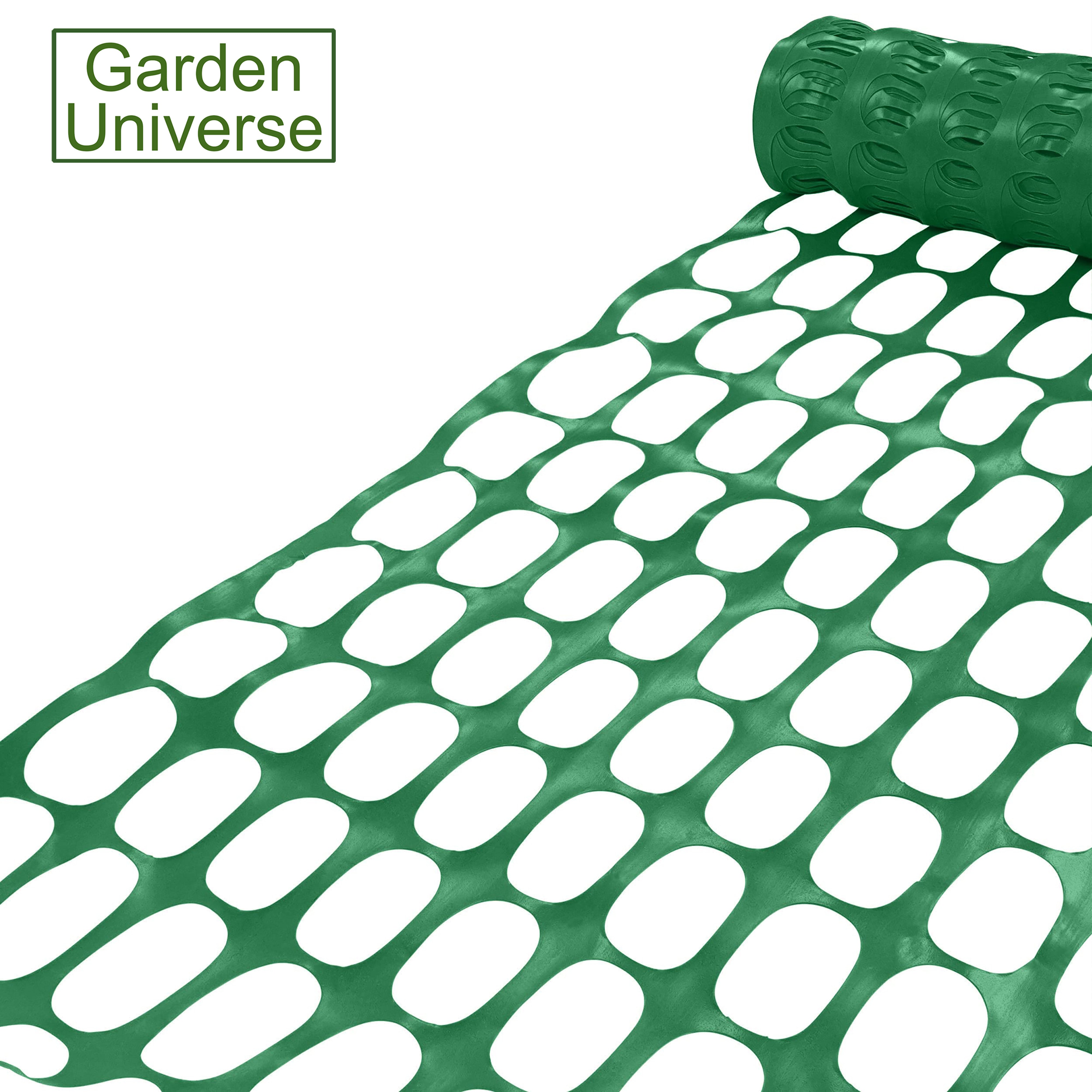 Garden Universe Barrier Fencing Green 1 x Roll H 1m x L 25m Temporary Garden Fence Netting WBF02