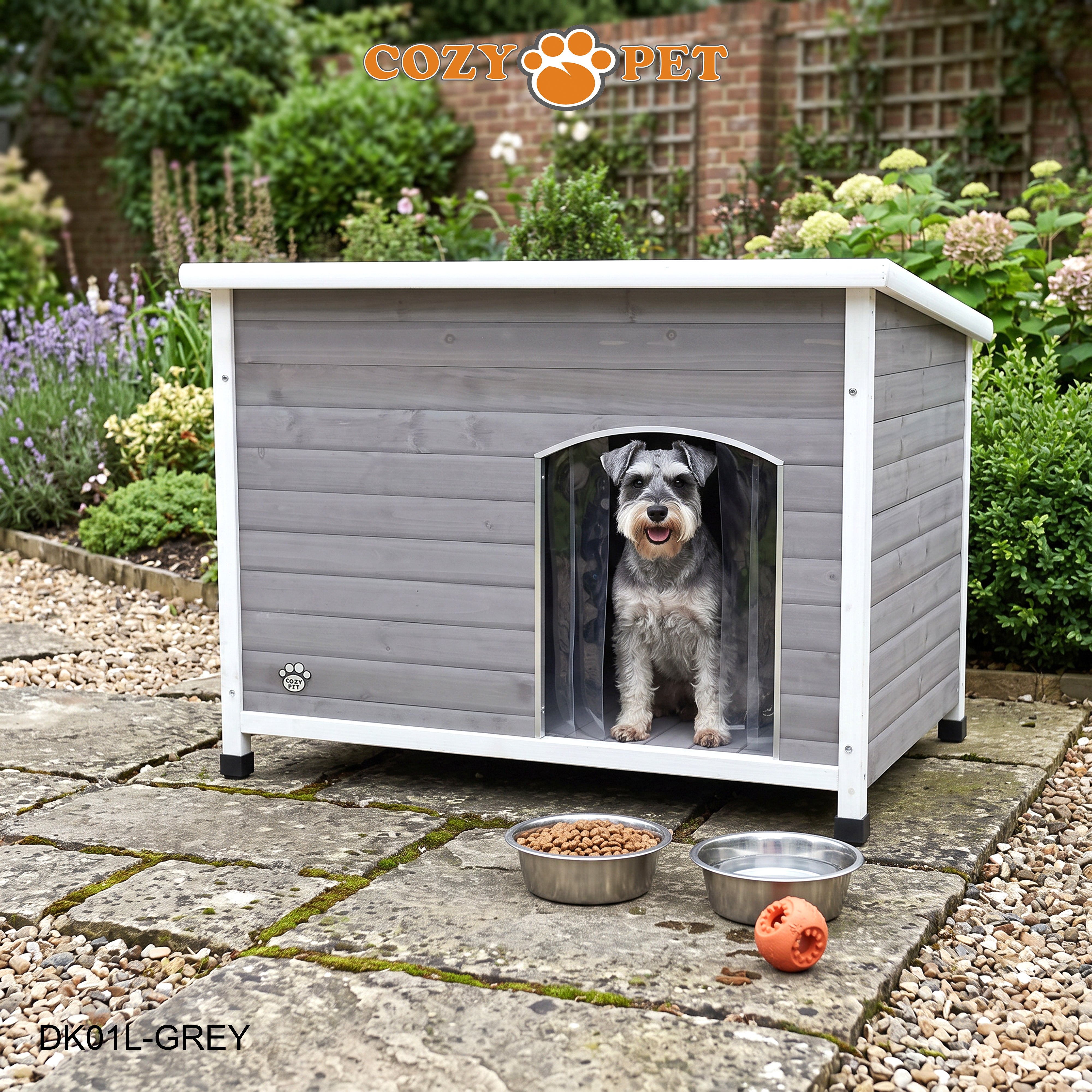 Dog Kennel Grey - Insulated - Cozy Pet - Size: Large - Model DK01L-GREY