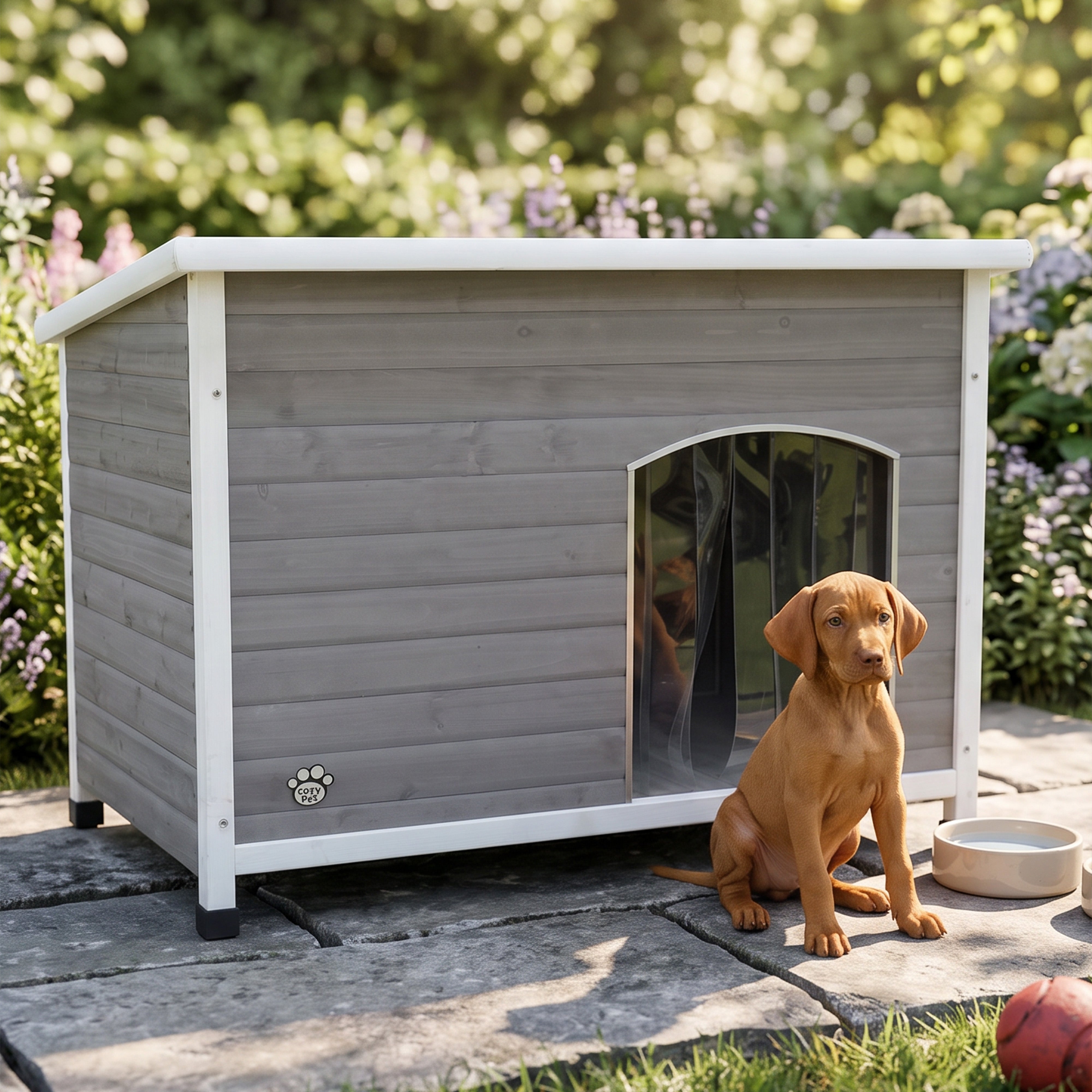Dog Kennel Grey - Insulated - Cozy Pet - Size: Large - Model DK01L-GREY
